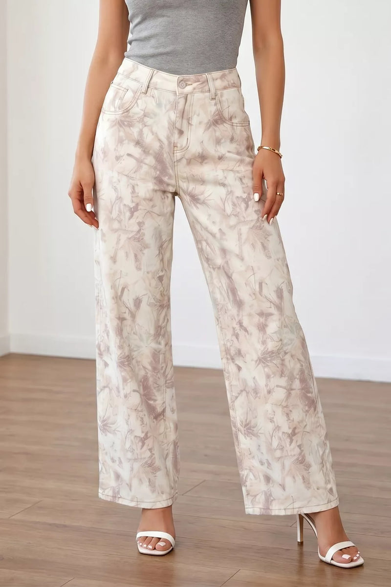 Kamouflagemönstrade vida jeans