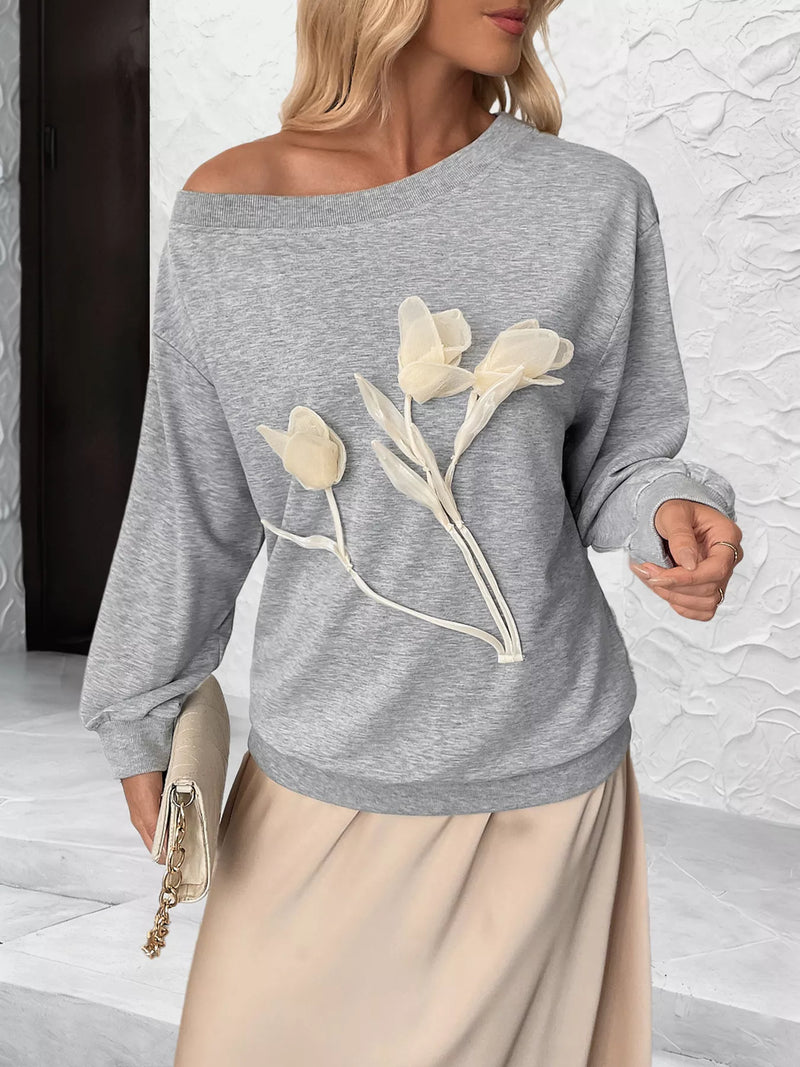 Blommig sweatshirt