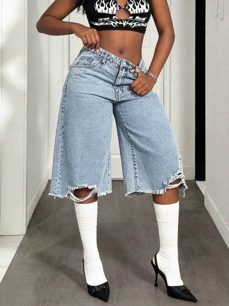 Vida shorts i denim