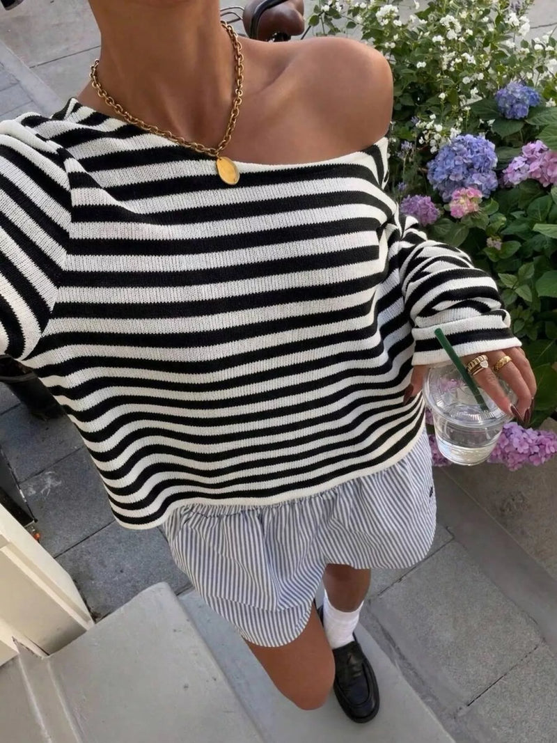 Randig båtringad t-shirt
