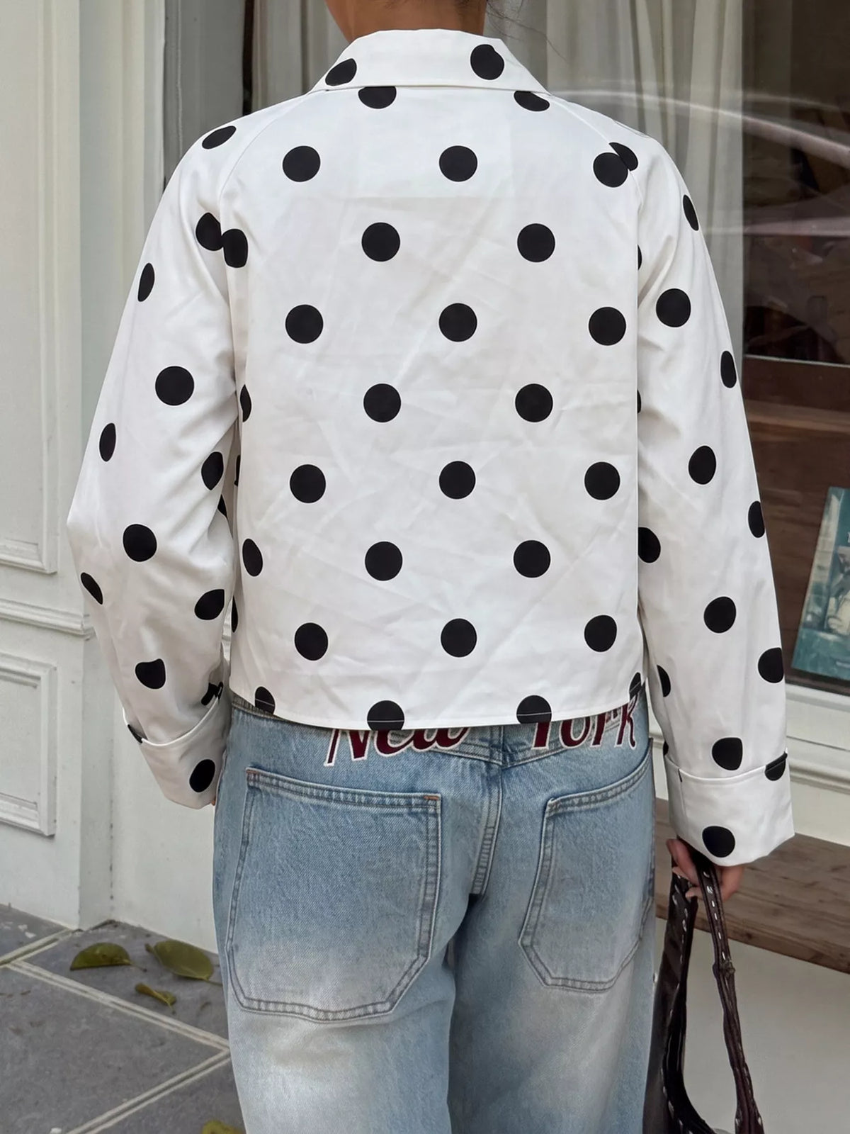 Prickig jacka med knappstängning – bild 5