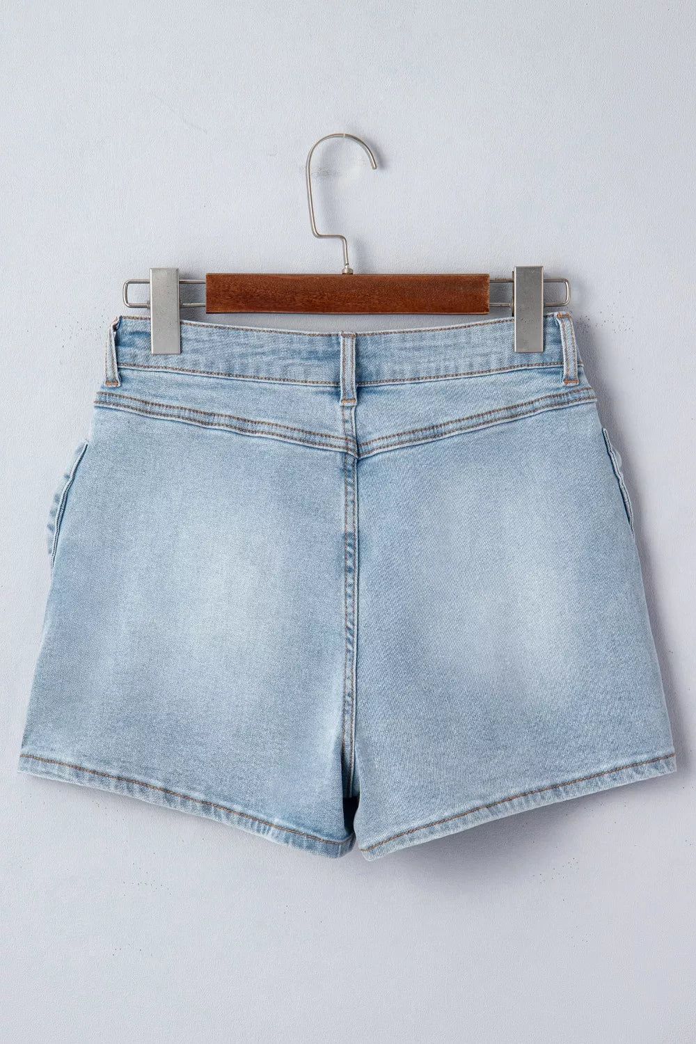 Shorts i denim med rosett – bild 5
