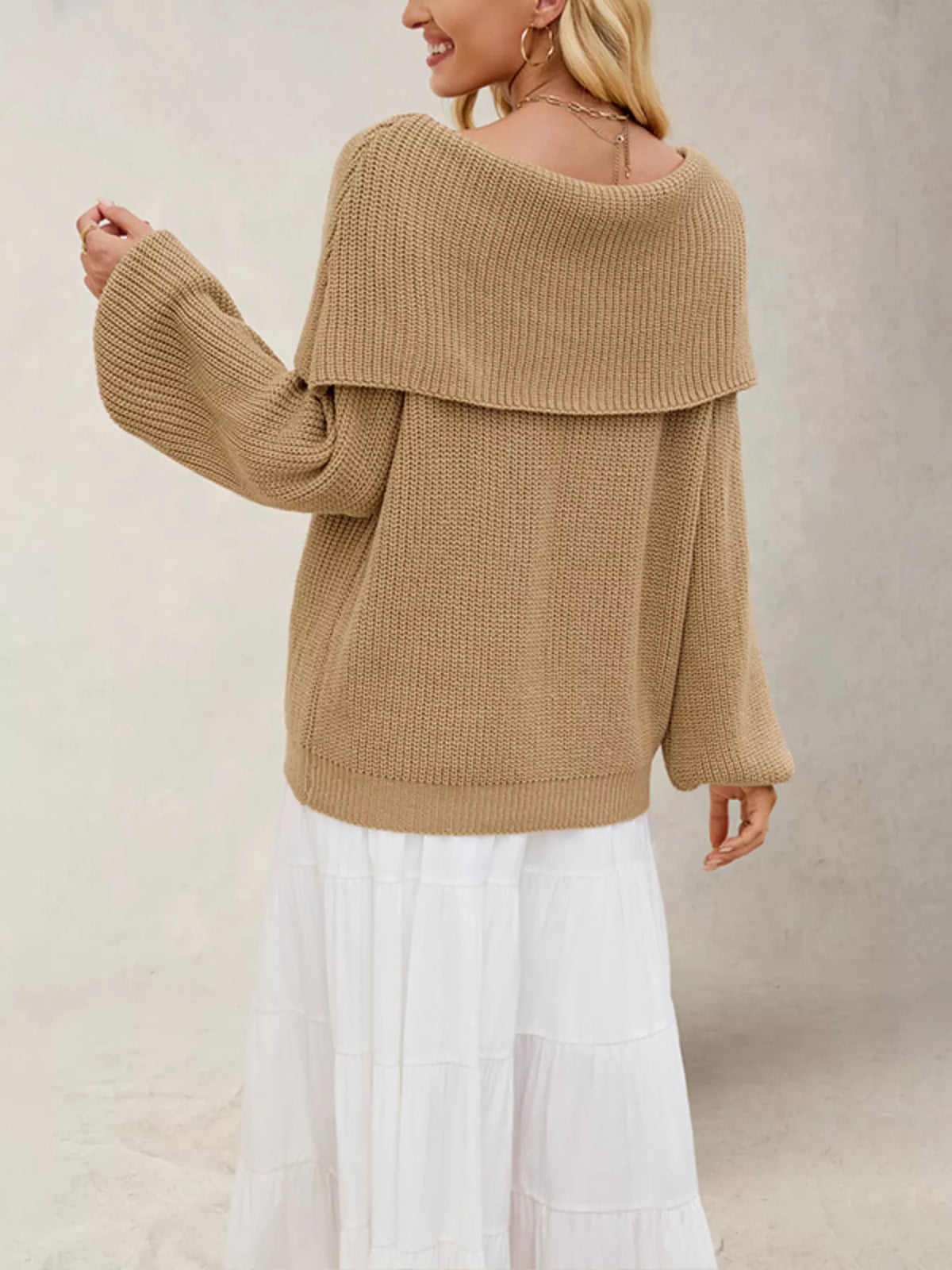 Ribbad oversize tröja – bild 6