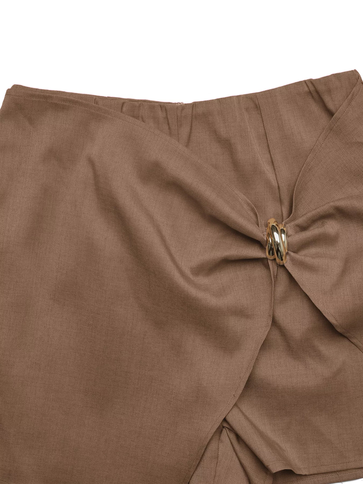 Kjolshorts med vridet framstycke och dekorativa knappar – bild 8