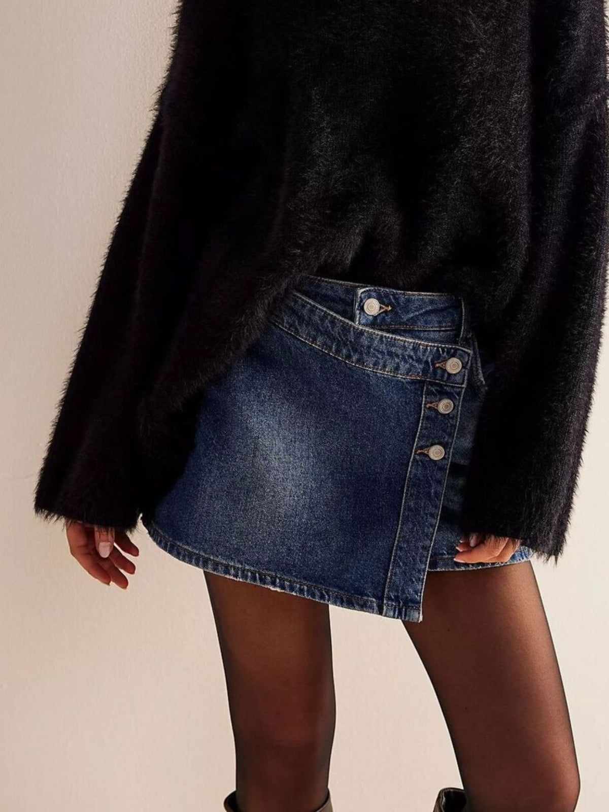 Asymmetrisk kjol i denim – bild 16