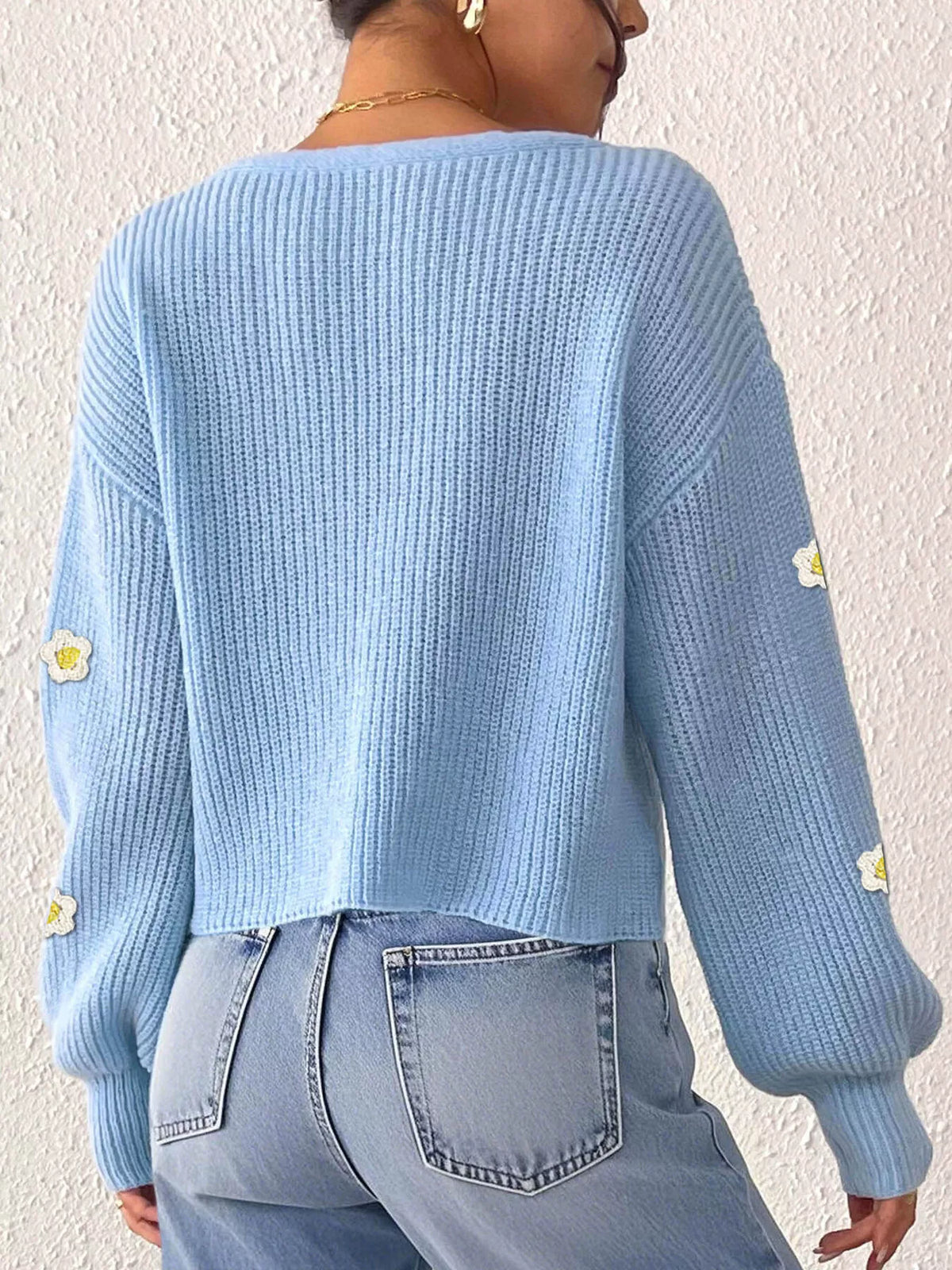 Blommig cardigan – bild 13
