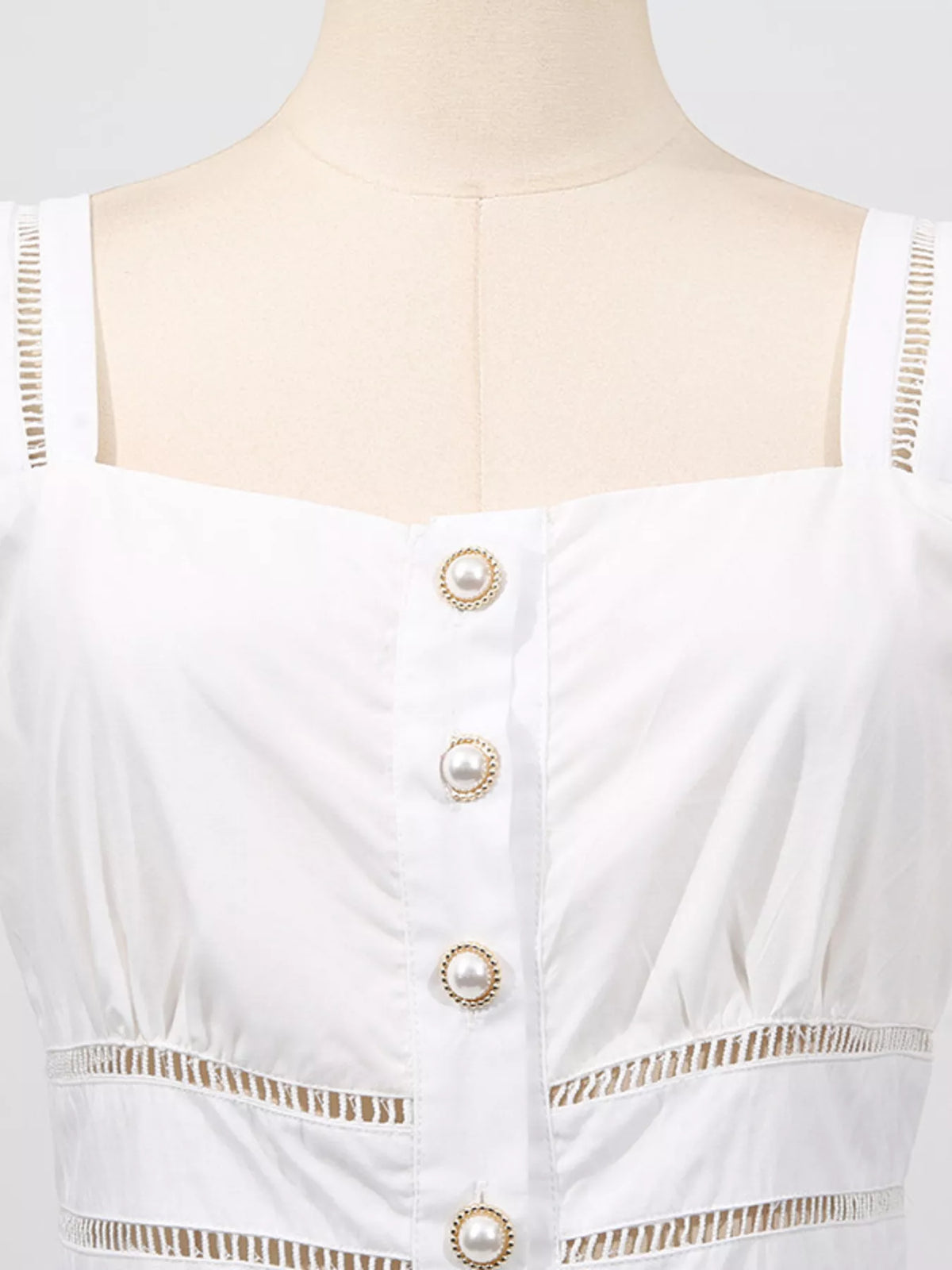 Broderad midiklänning i broderi anglaise – bild 6