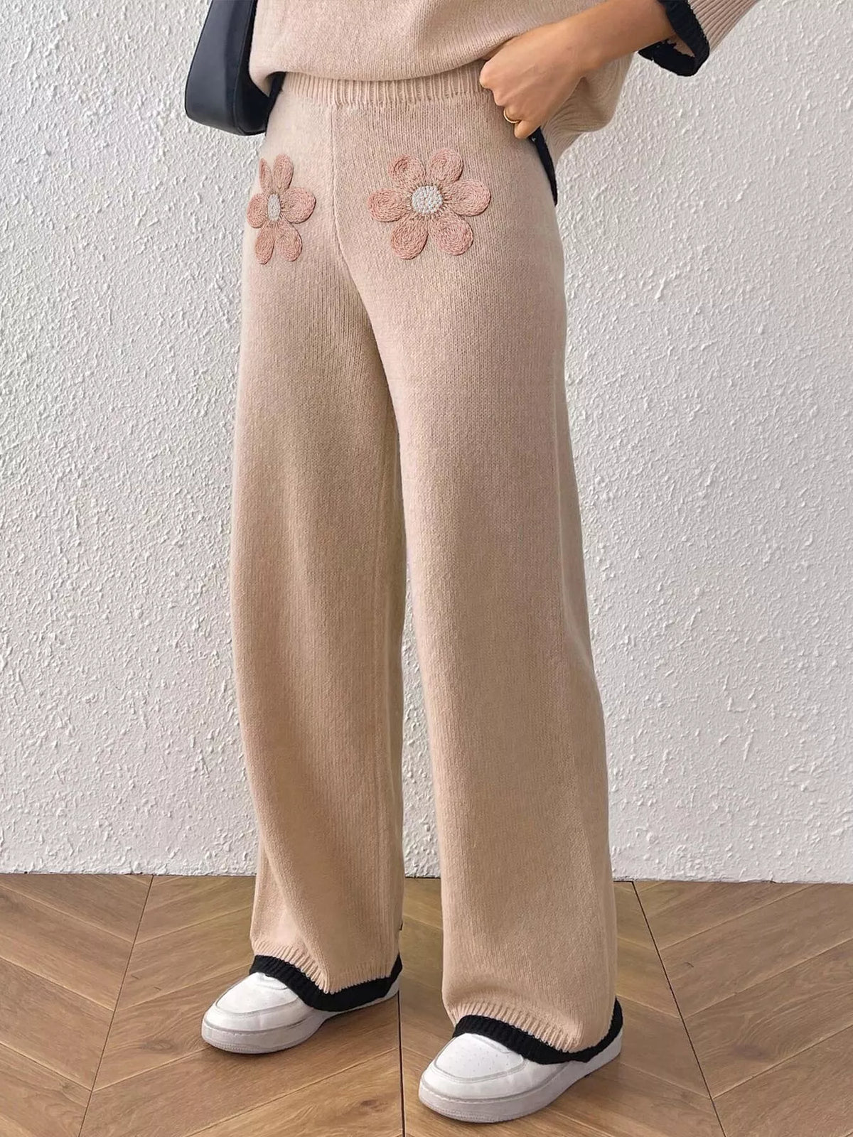 Blommiga byxor med hög midja – bild 2