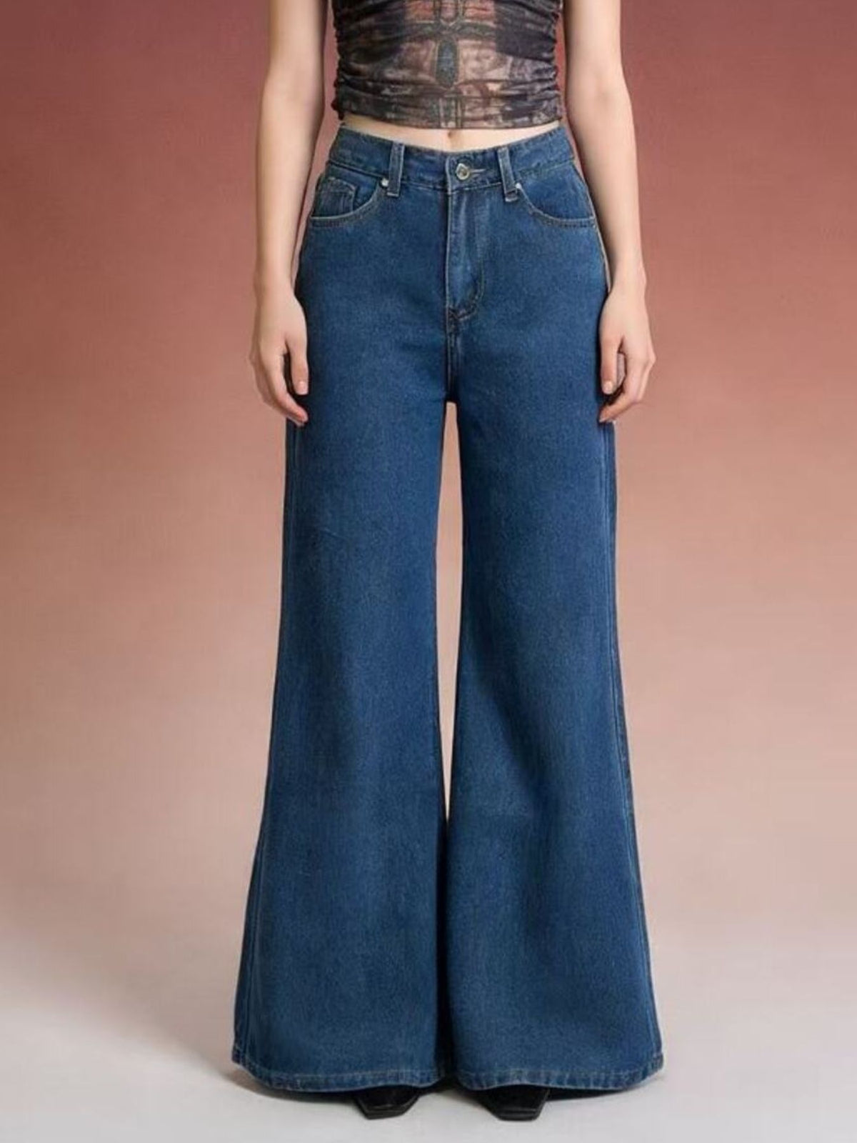 Utsvängda jeans med extra vid utsvängning – bild 2