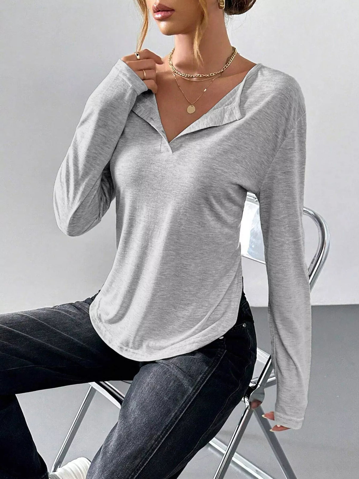 Långärmad t-shirt – bild 3