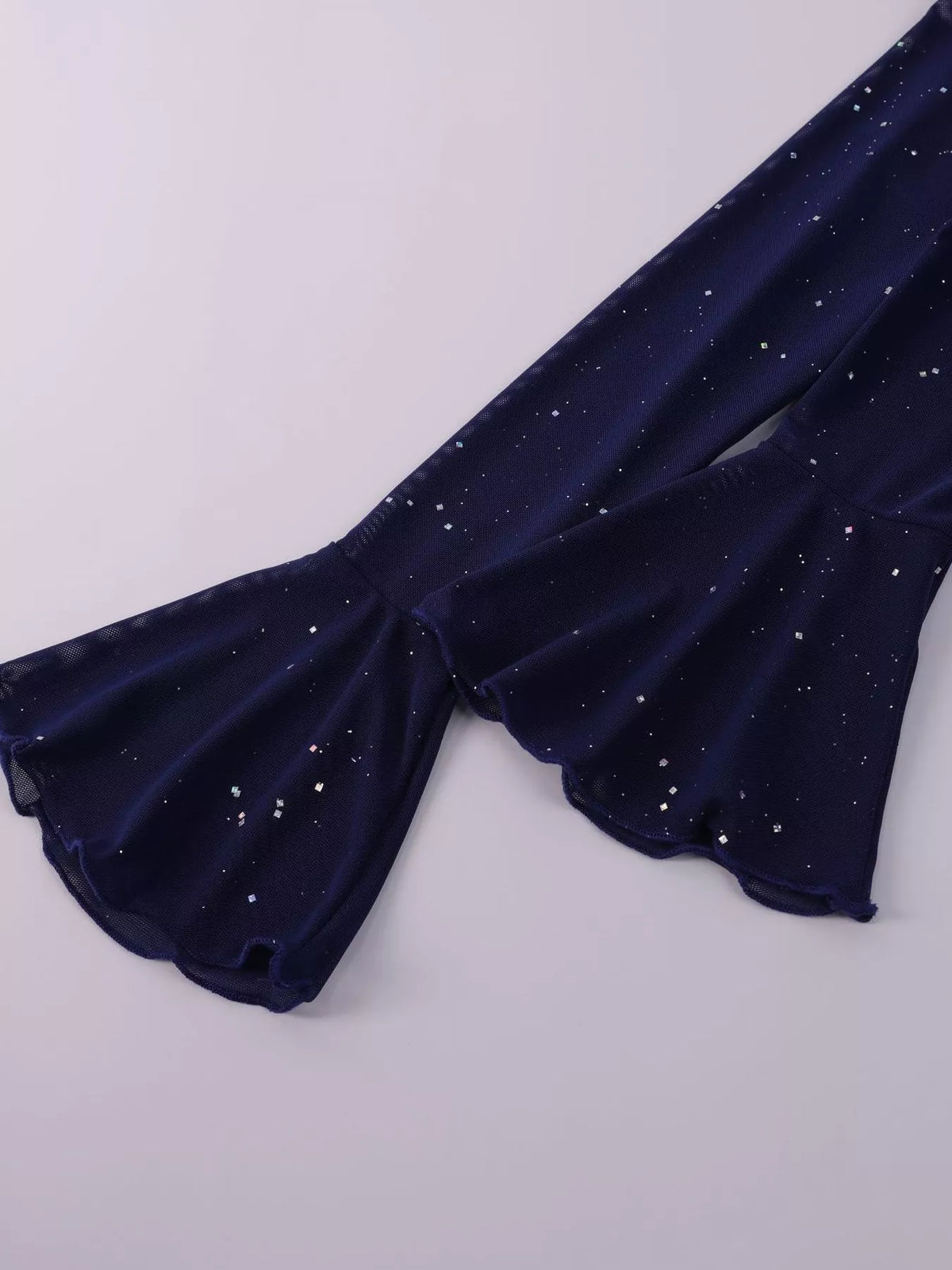 Offshoulder maxiklänning i glitter – bild 14