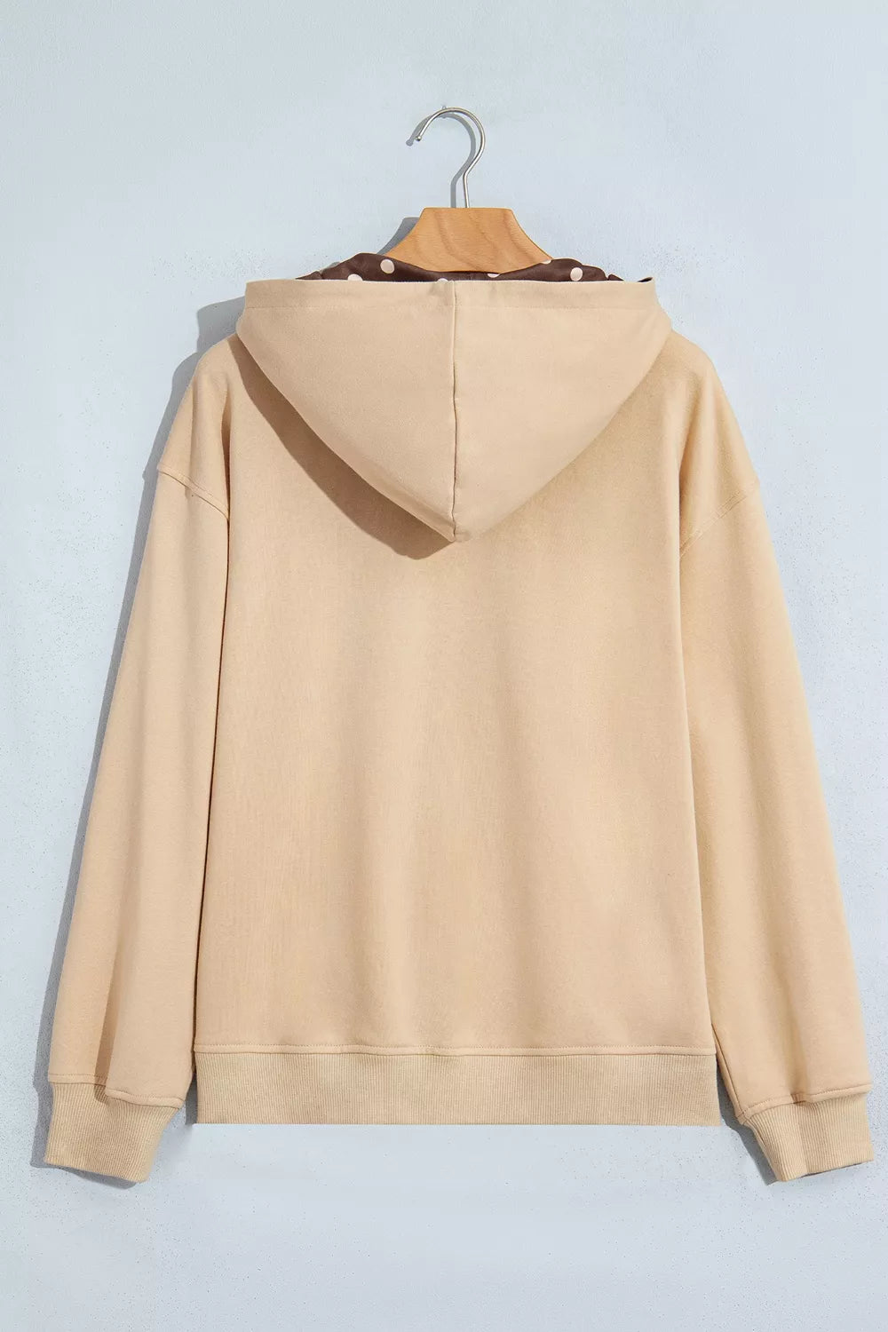 Prickig hoodie med dragkedja – bild 4