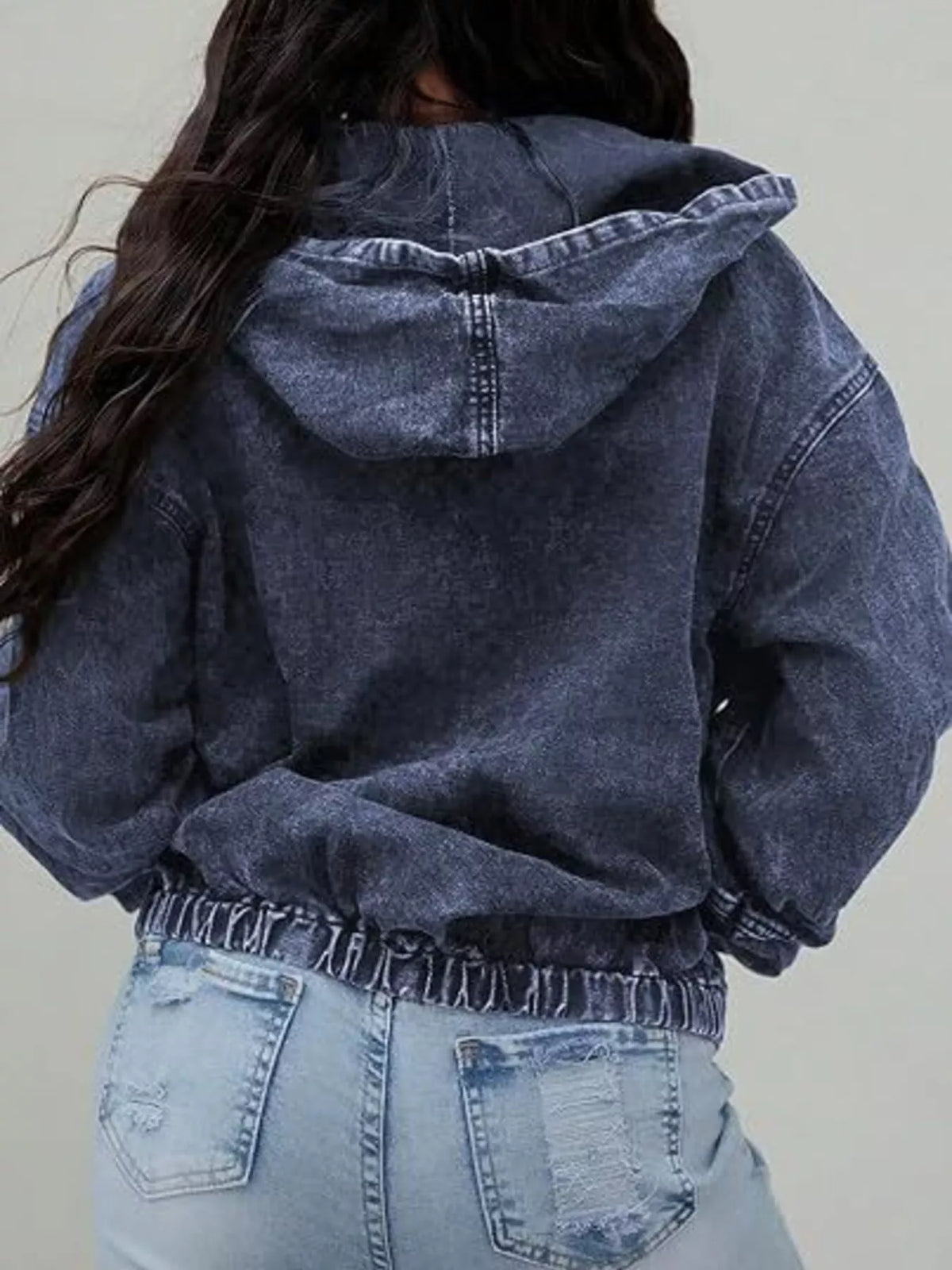 Oversize jacka i denim – bild 10