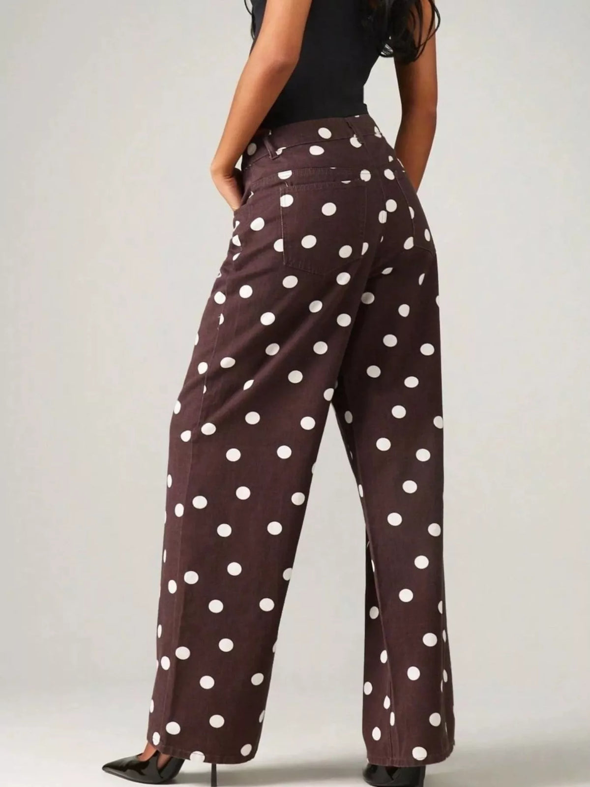 Prickiga vida jeans med fickor – bild 7
