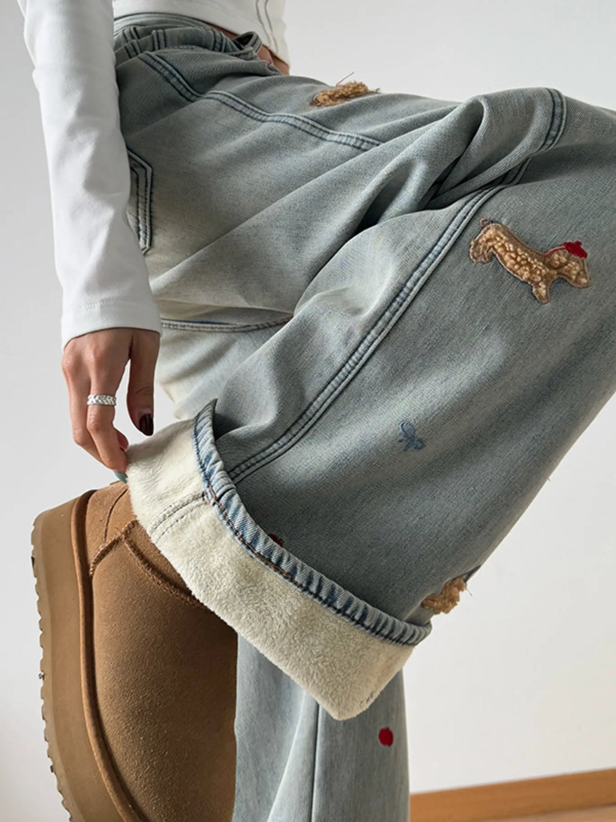 Vida broderade jeans – bild 2