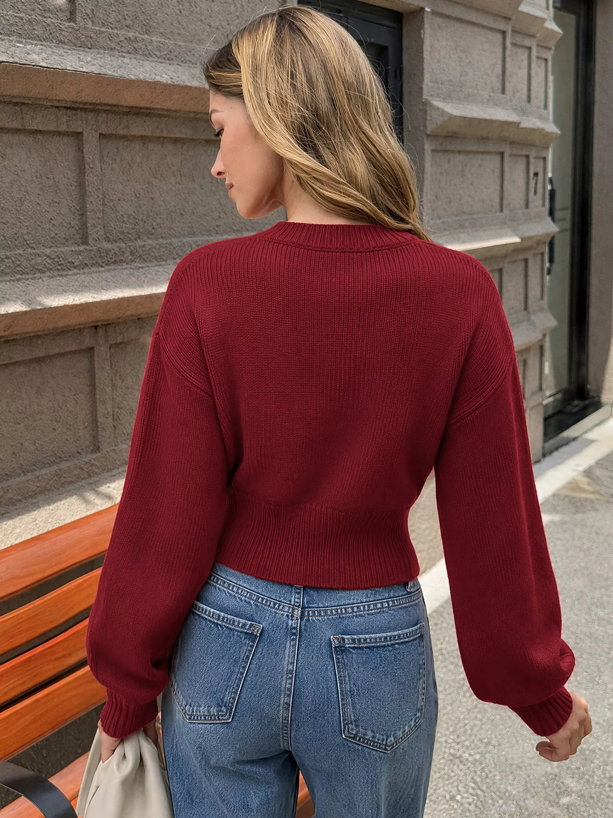 Cardigan med hjärtmotiv och knappstängning – bild 6