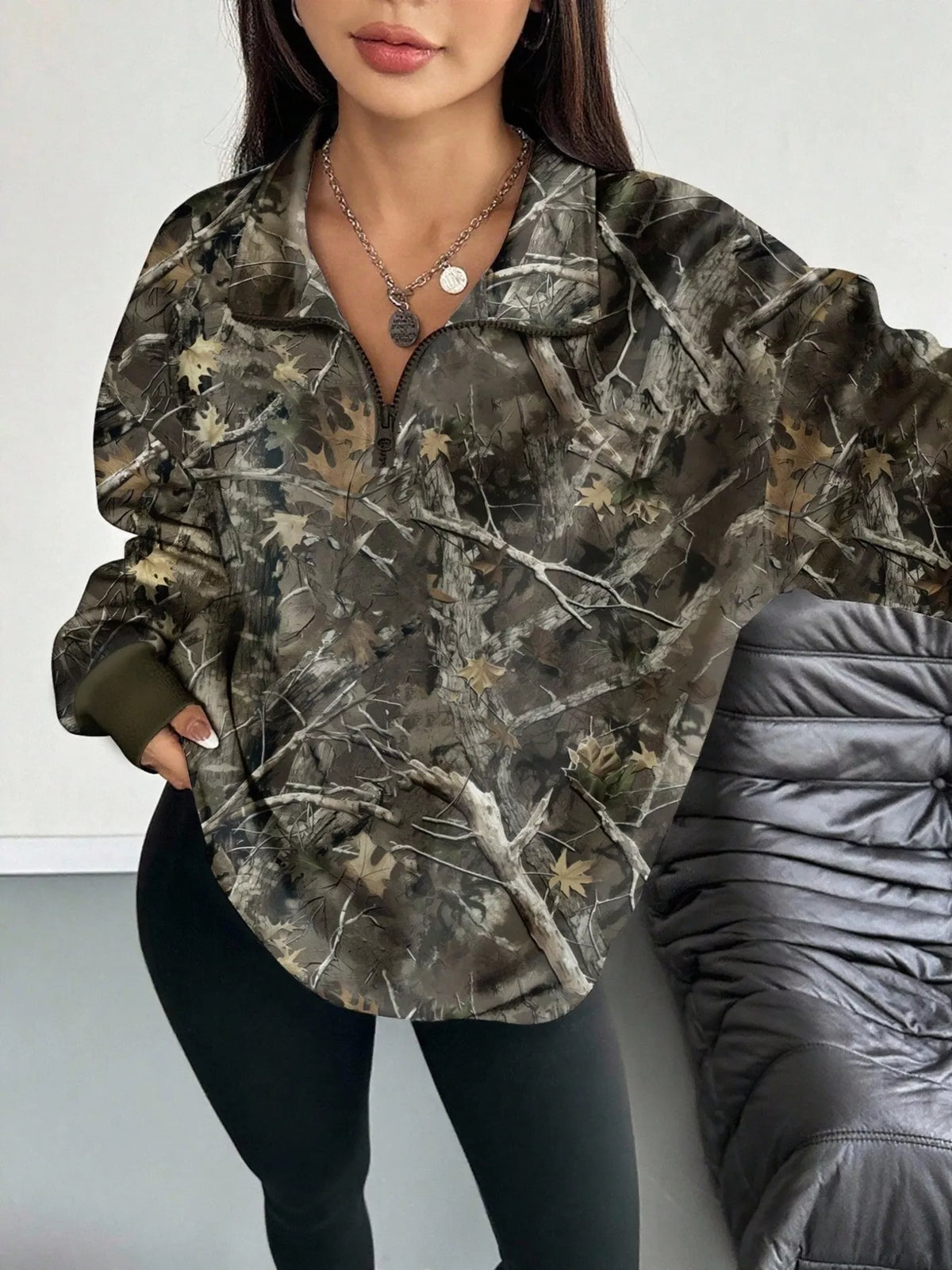 Ribbad sweatshirt med muddar – bild 8