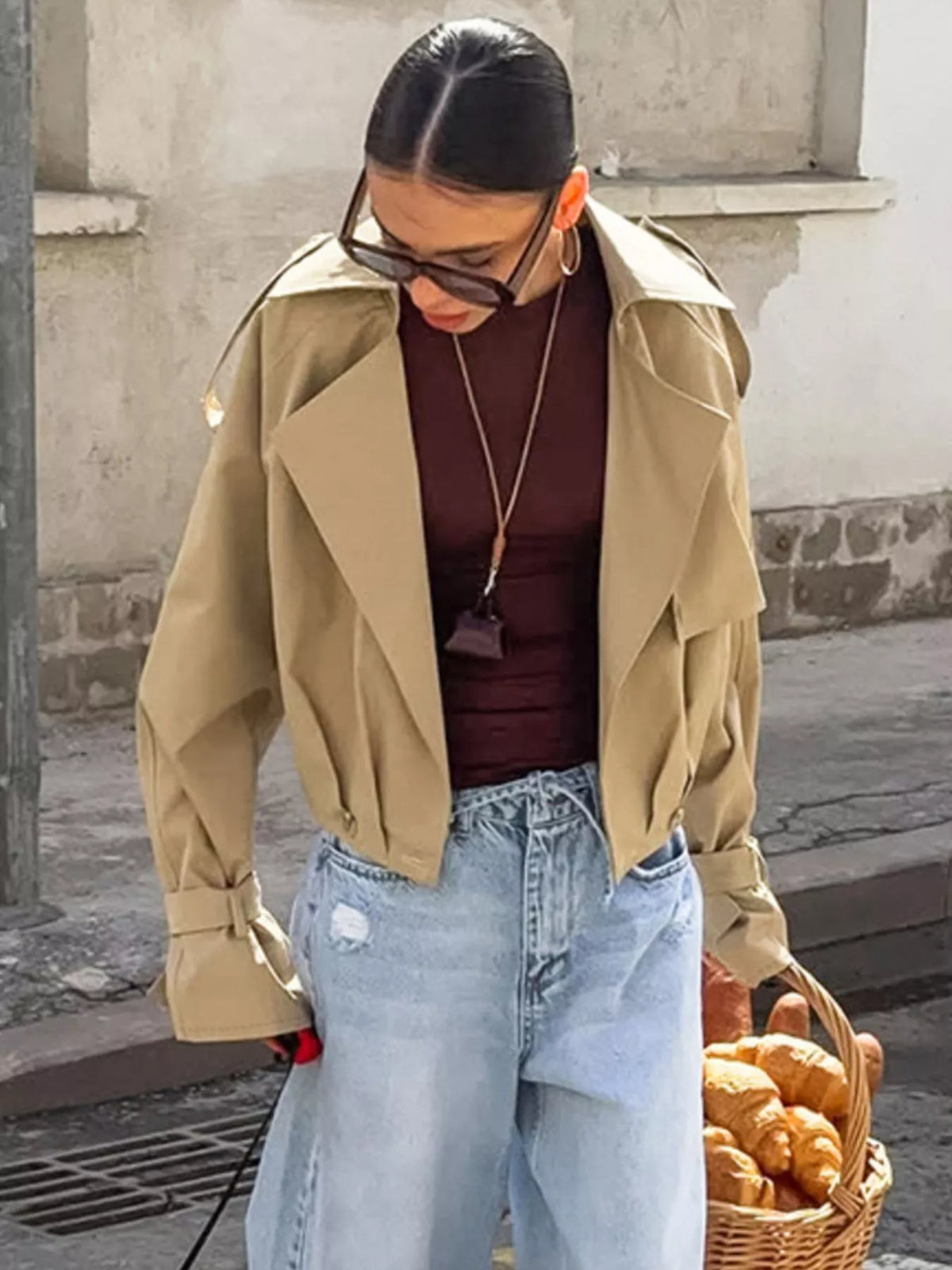 Asymmetrisk trenchcoat – bild 5
