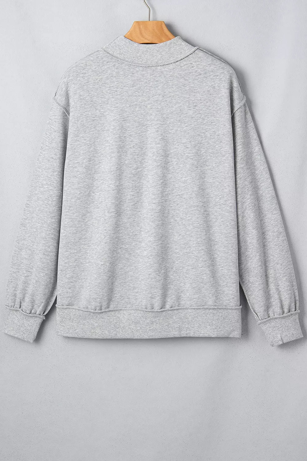 Ledigt sittande oversize sweatshirt med hög halsringning – bild 5