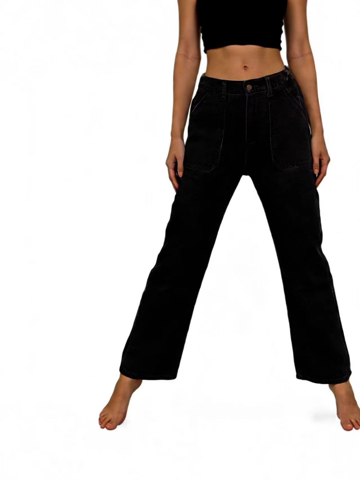 Vida jeans med kontrastsöm – bild 5