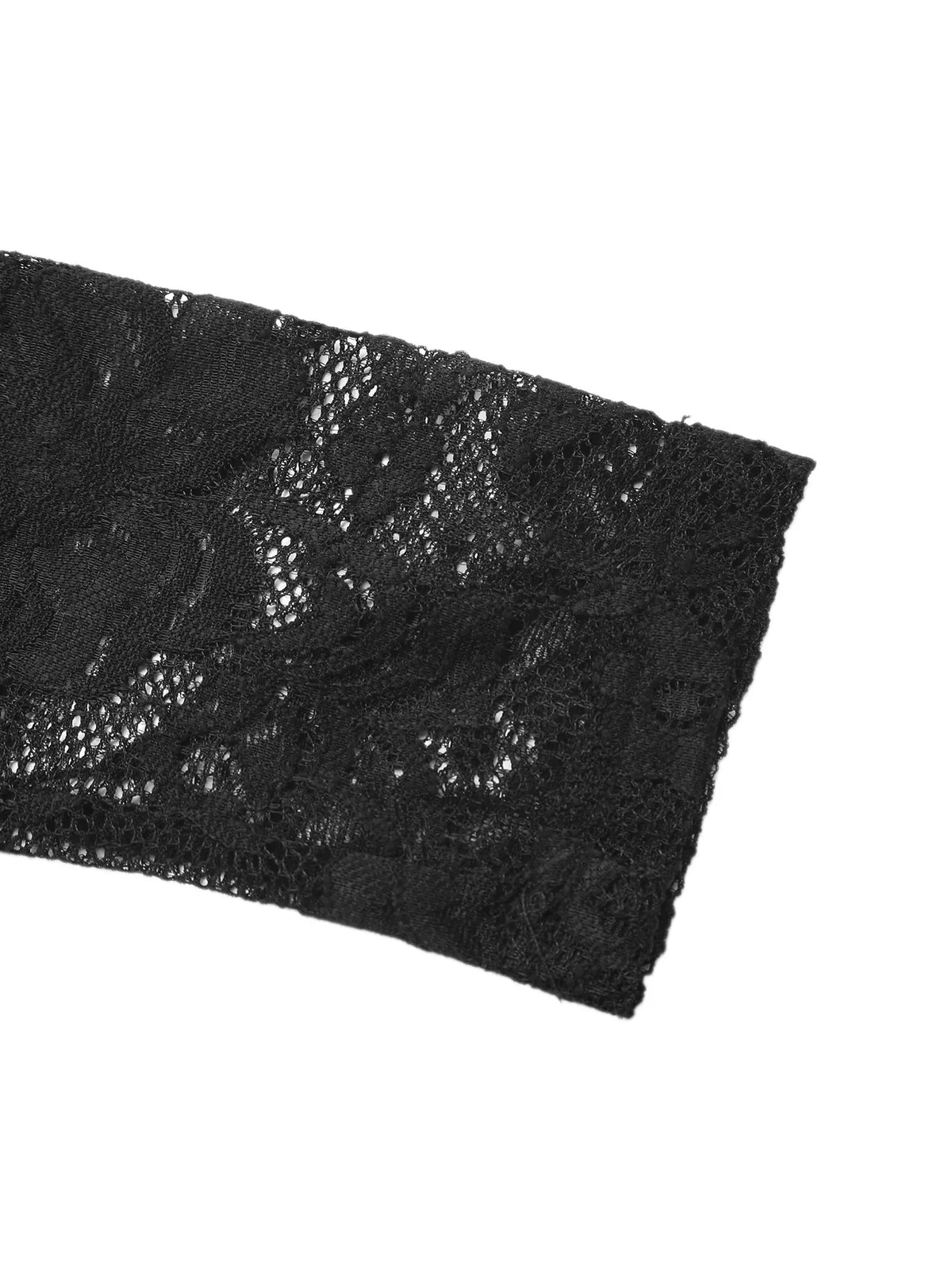 Offshoulder miniklänning i spets – bild 10