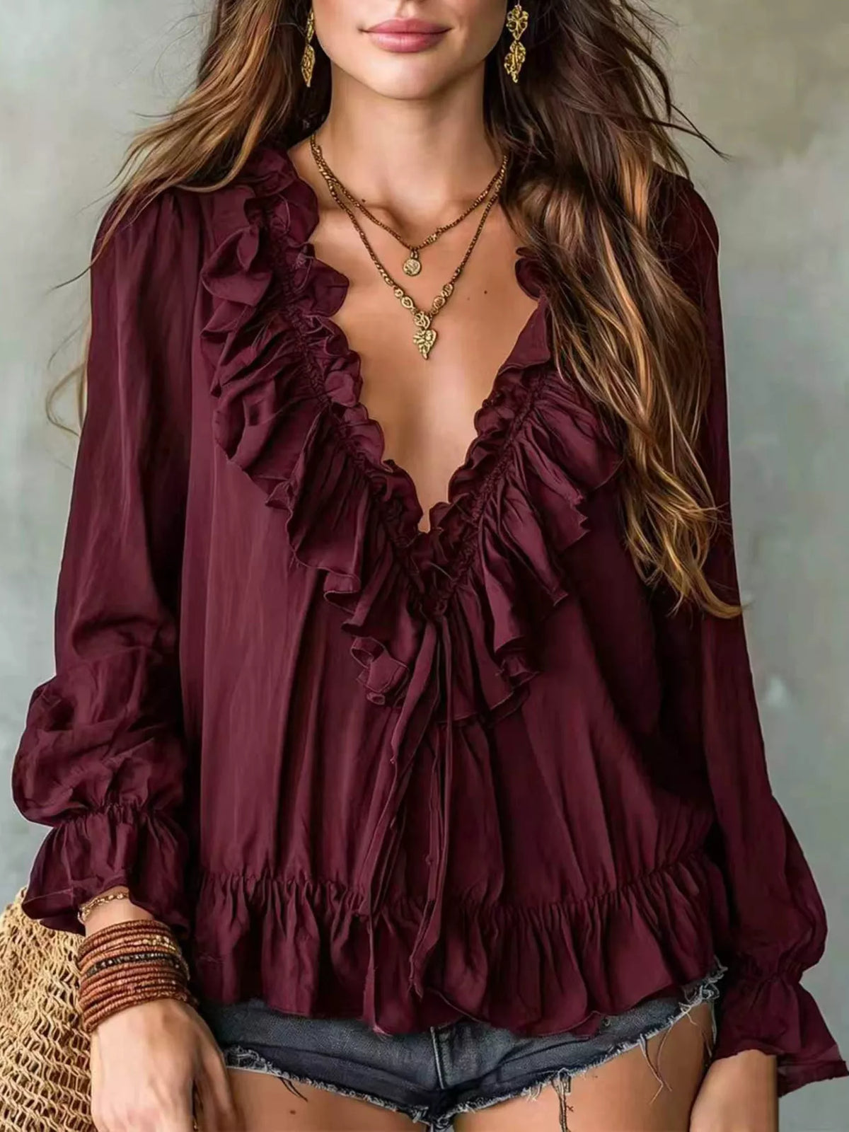 V-ringad blus – bild 7