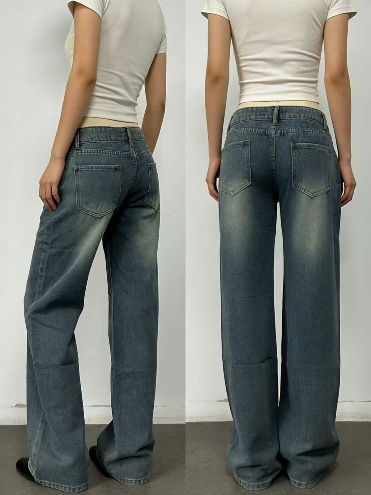 Urtvättade jeans – bild 6