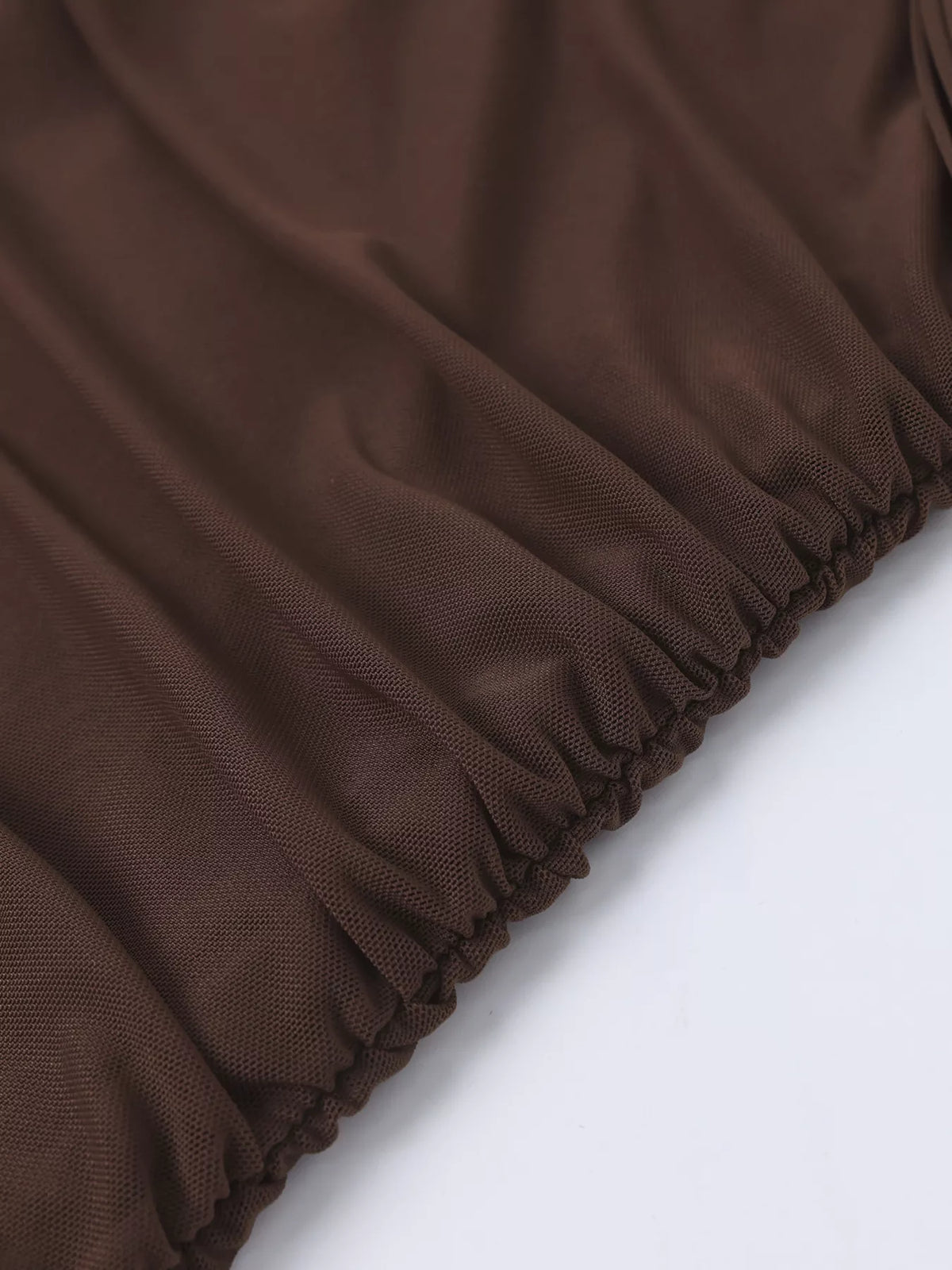 Rynkad offshoulder maxiklänning i polyester – bild 14