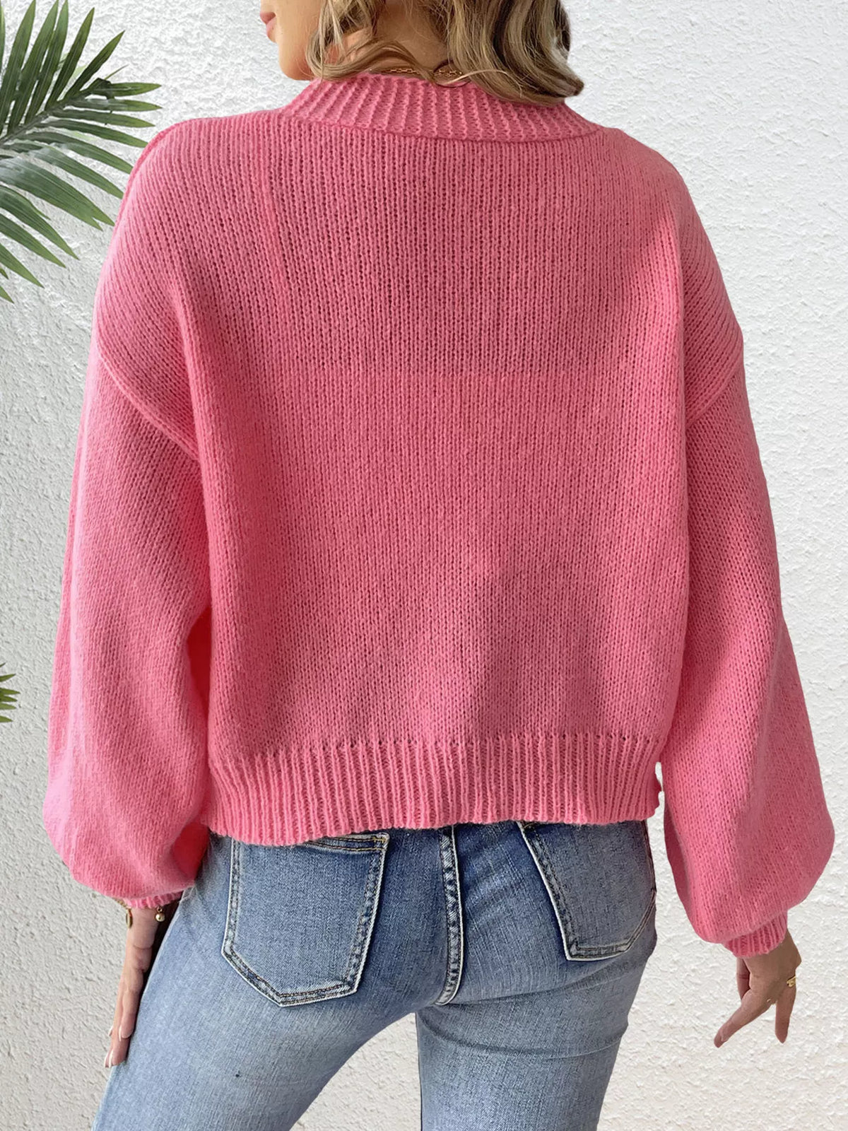 Cardigan med öppen modell och rosett – bild 5