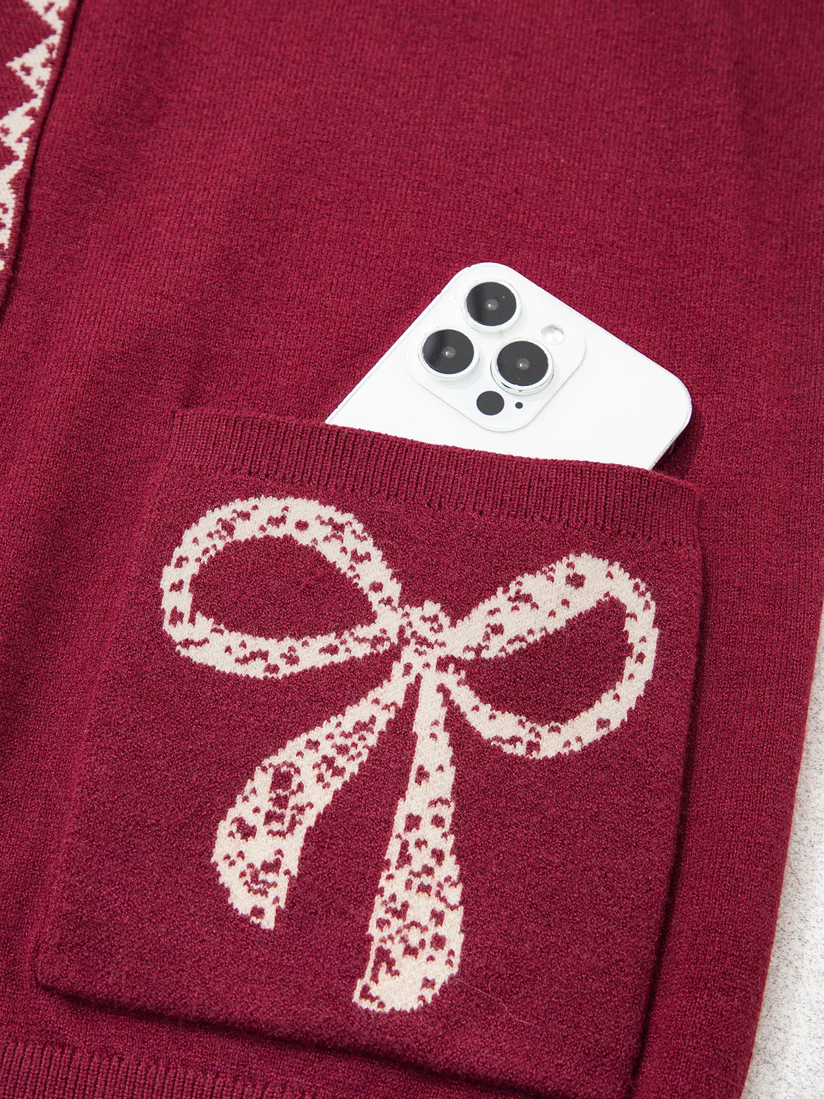 Långärmad cardigan med krage – bild 7