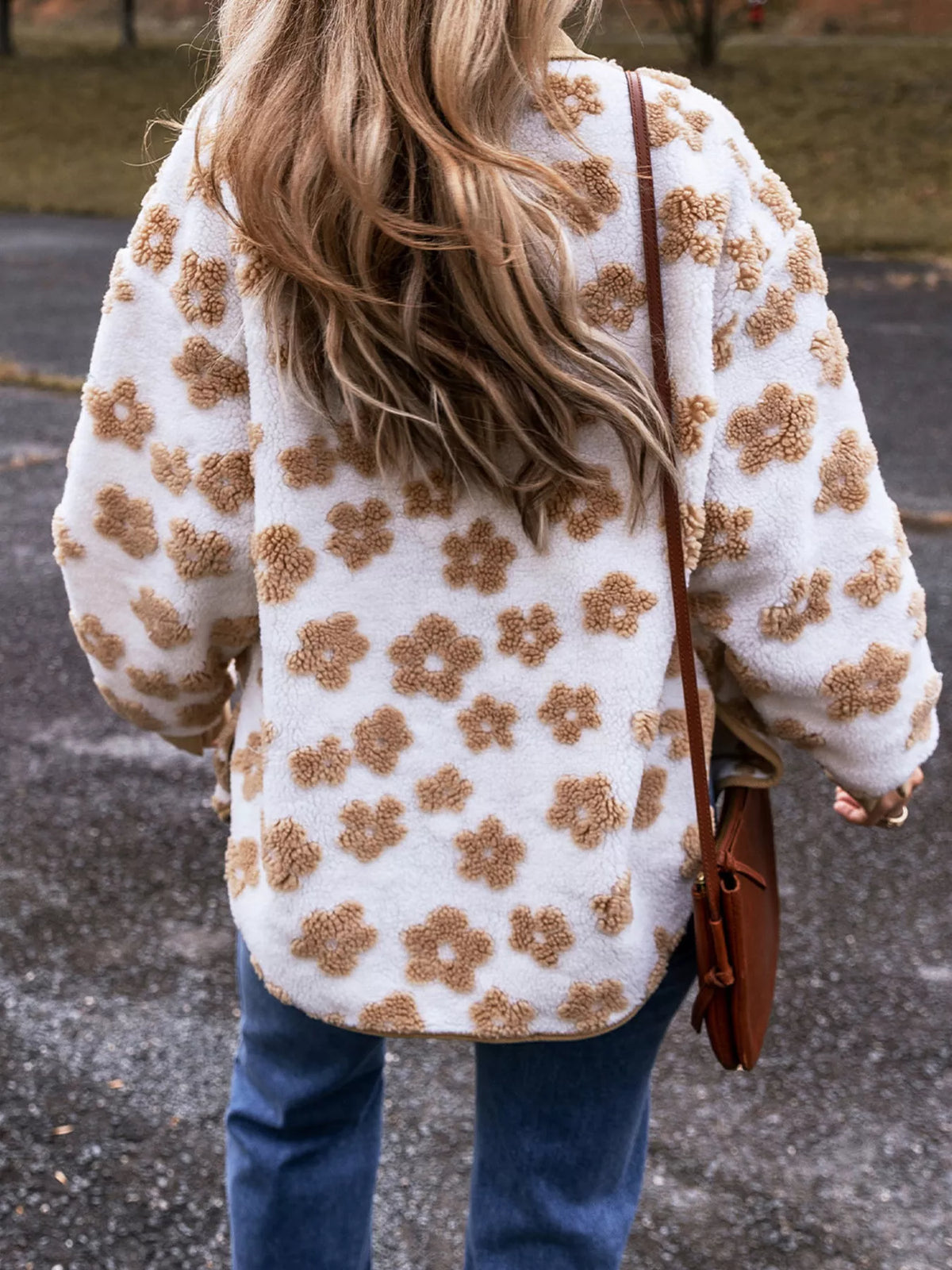 Blommig jacka i fleece – bild 2
