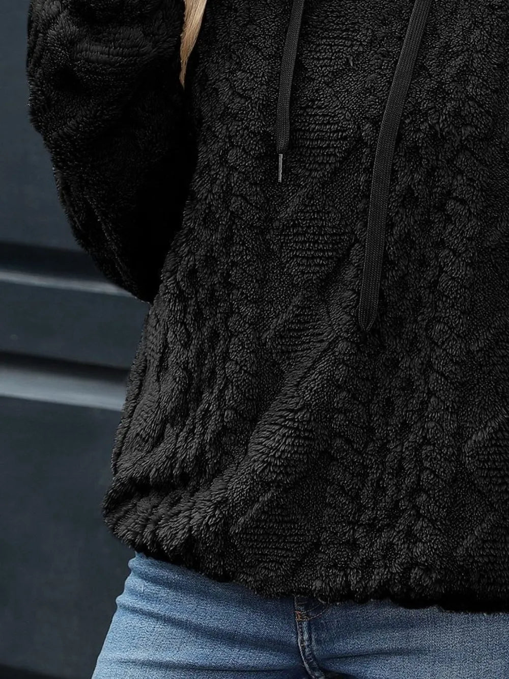 Långärmad hoodie med mjuk lugg – bild 11