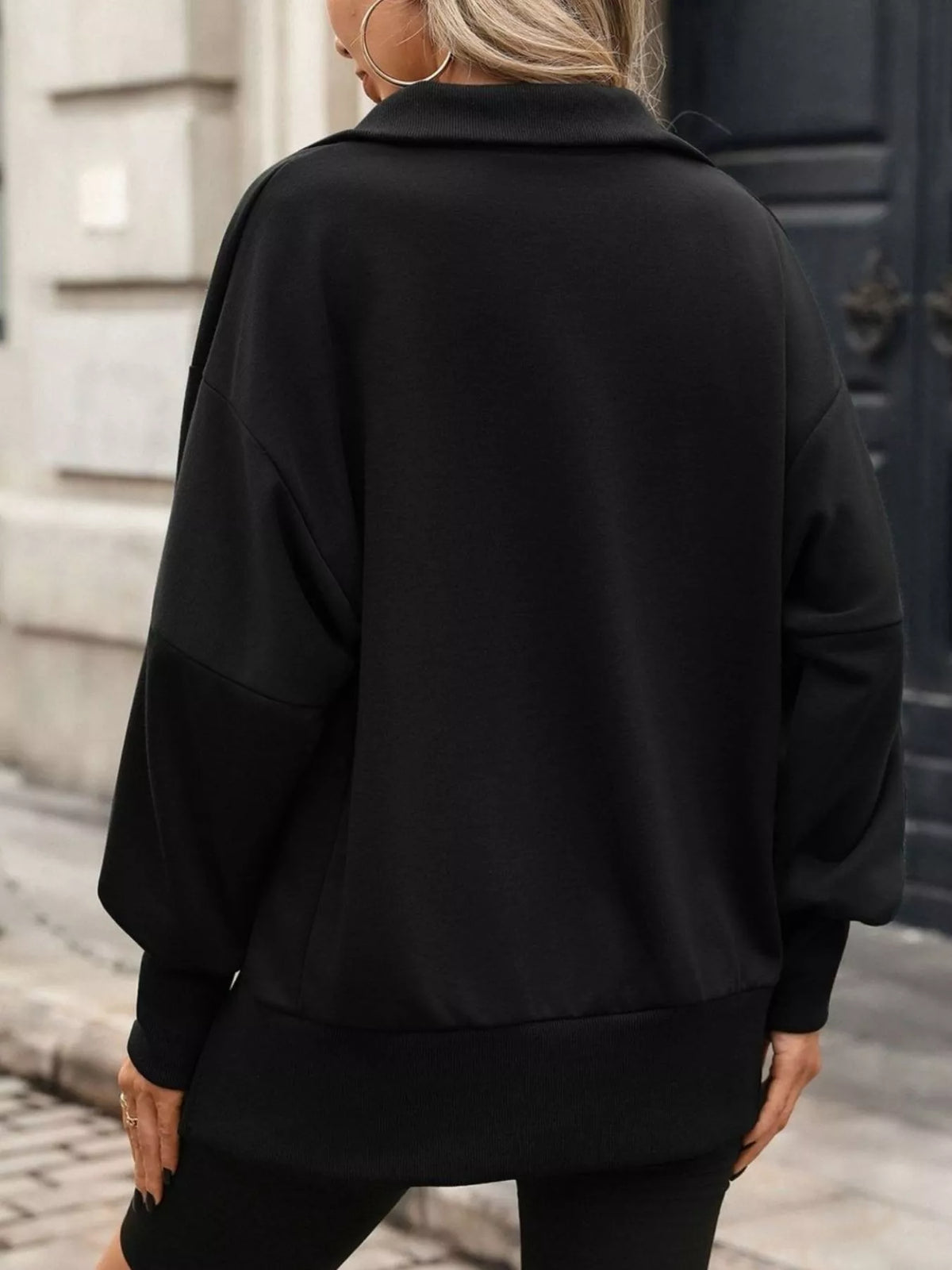 Sweatshirt med tryckknappar och knappstängning – bild 25