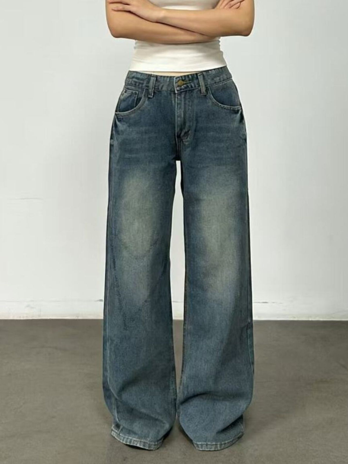 Urtvättade jeans – bild 2