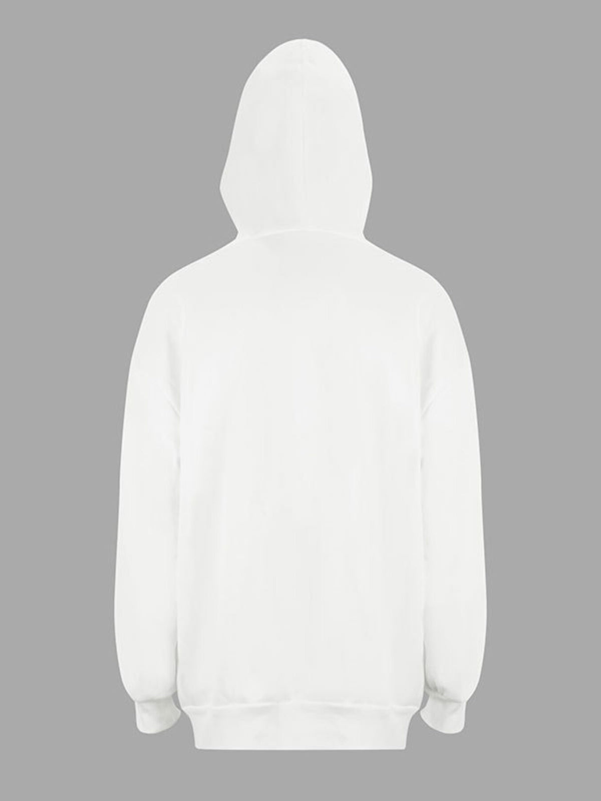 Randig hoodie med dragsko – bild 9