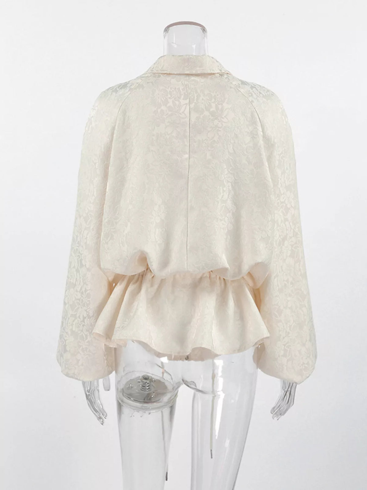 Jacquardvävd jacka med peplum – bild 9