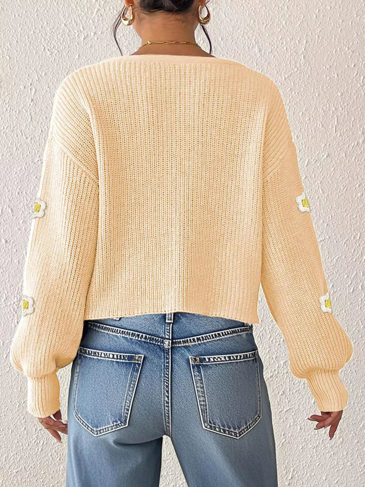Blommig cardigan – bild 8