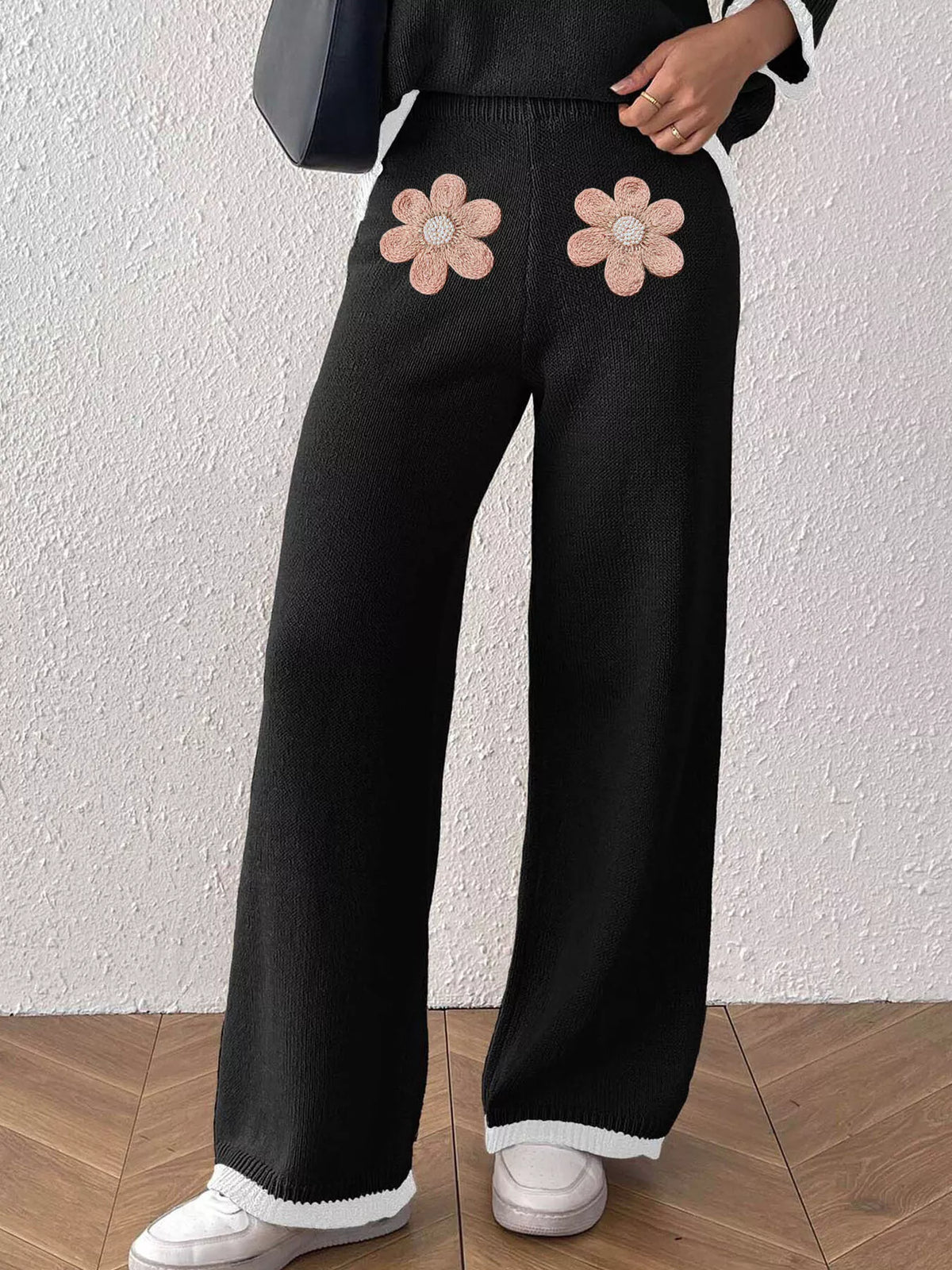 Blommiga byxor med hög midja – bild 6