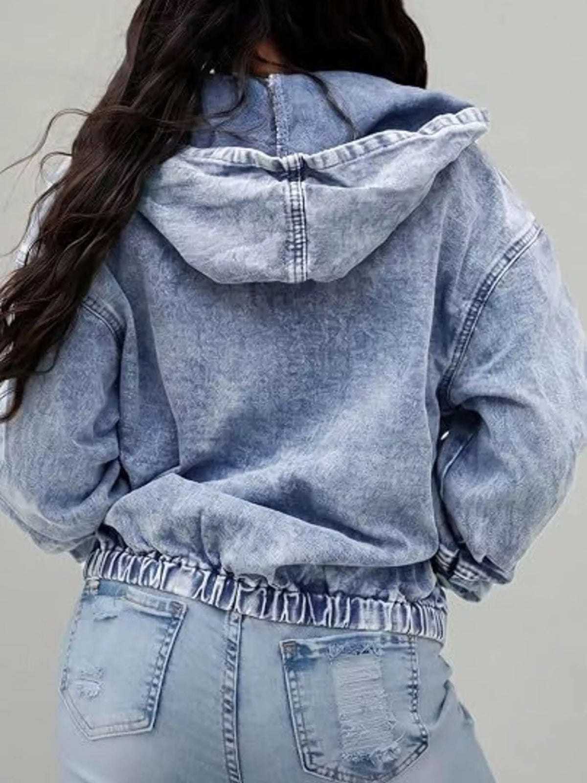 Oversize jacka i denim – bild 6