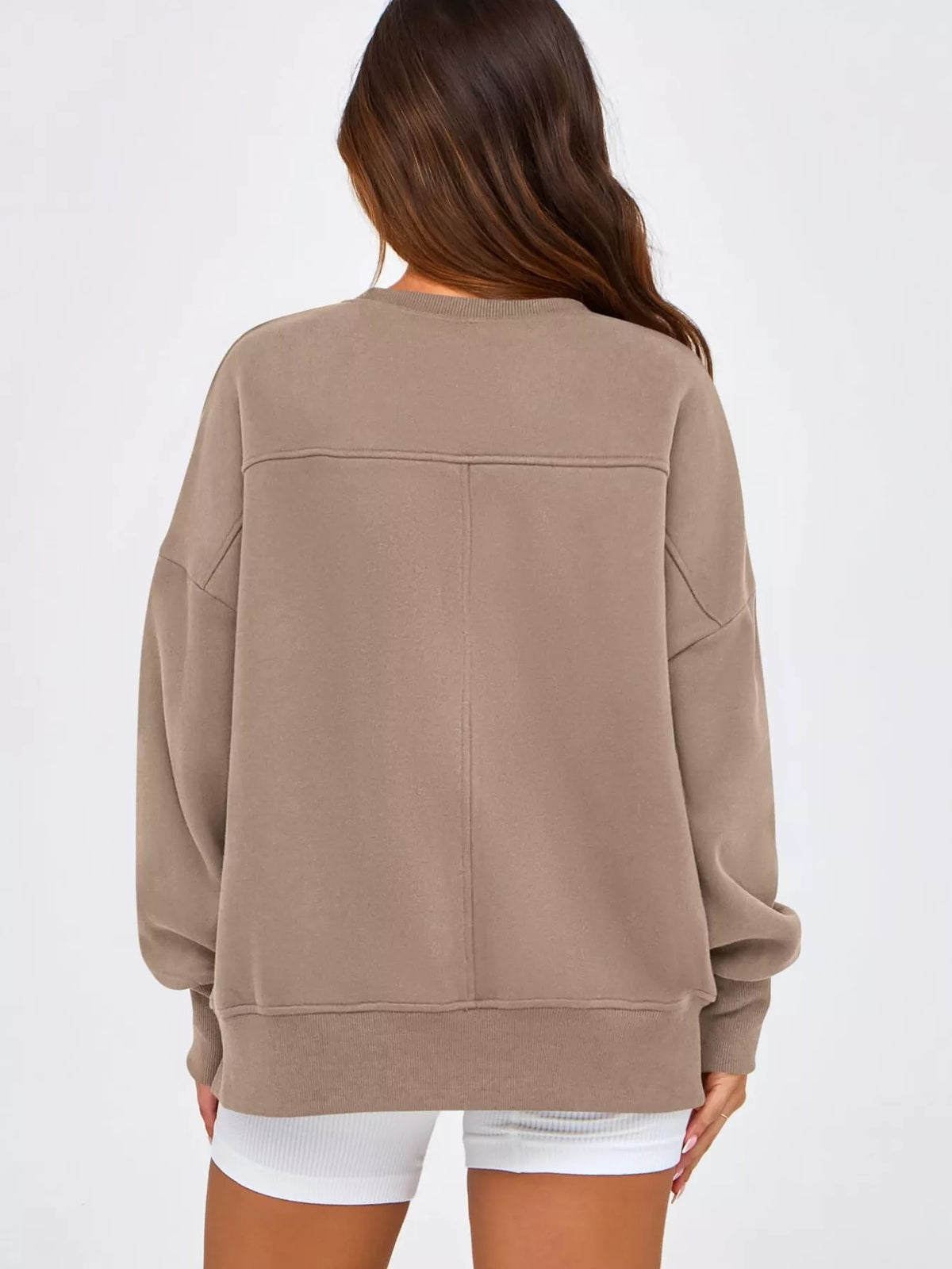 Oversize sweatshirt med rund halsringning – bild 26