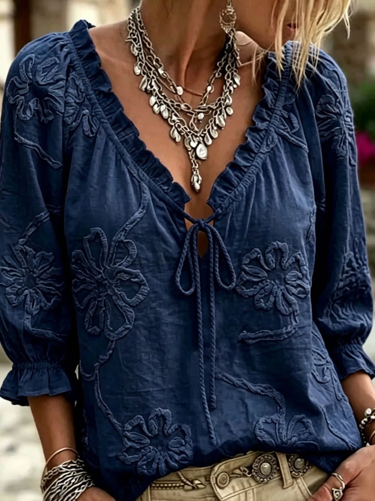 Blommig blus – bild 9