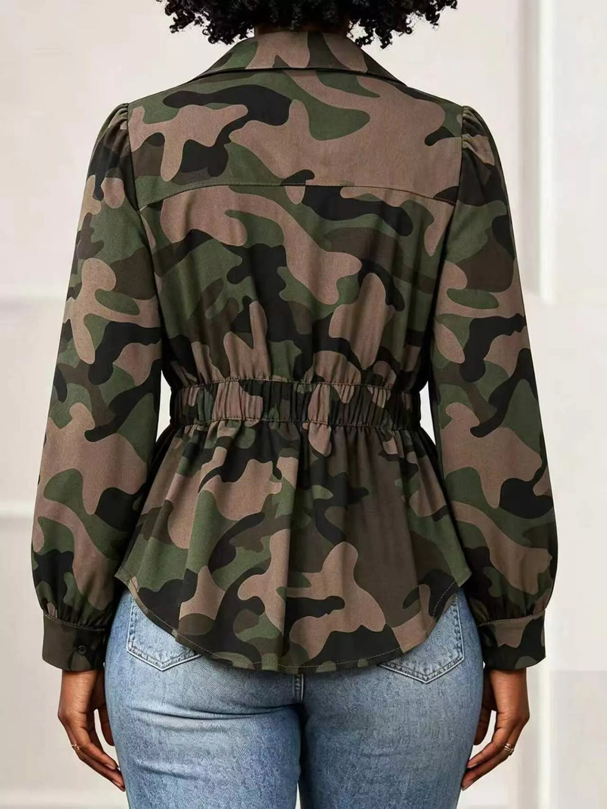 Kamouflagemönstrad blus – bild 5