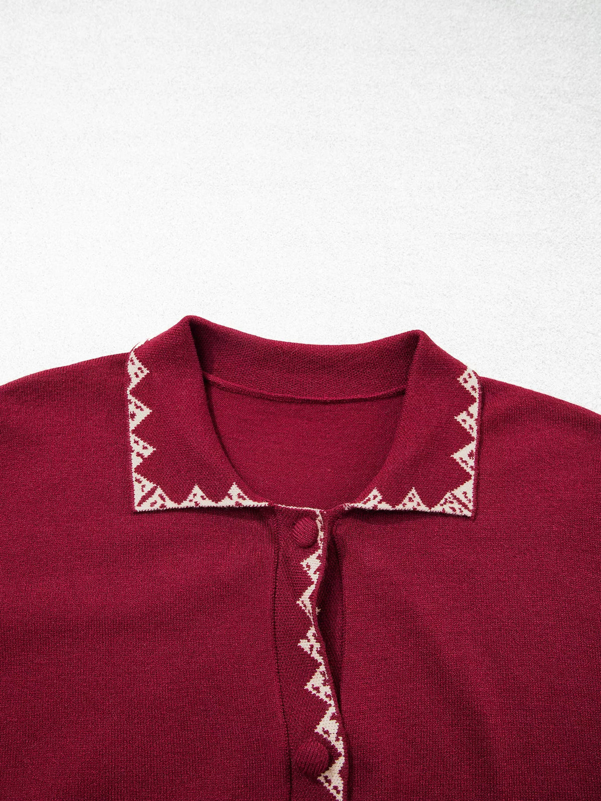 Långärmad cardigan med krage – bild 11