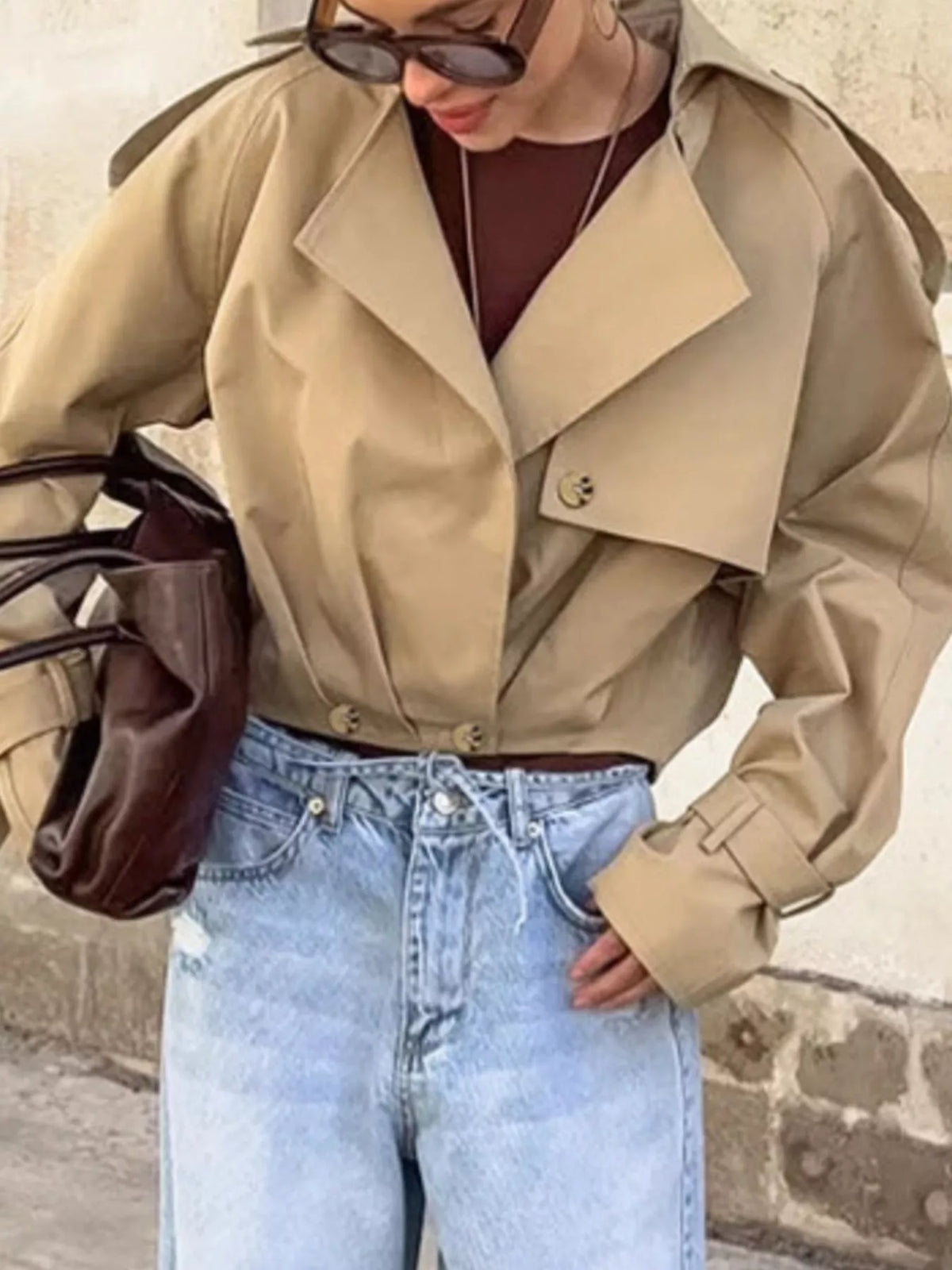 Asymmetrisk trenchcoat – bild 2