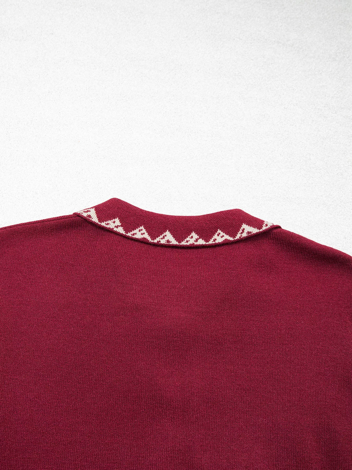 Långärmad cardigan med krage – bild 6