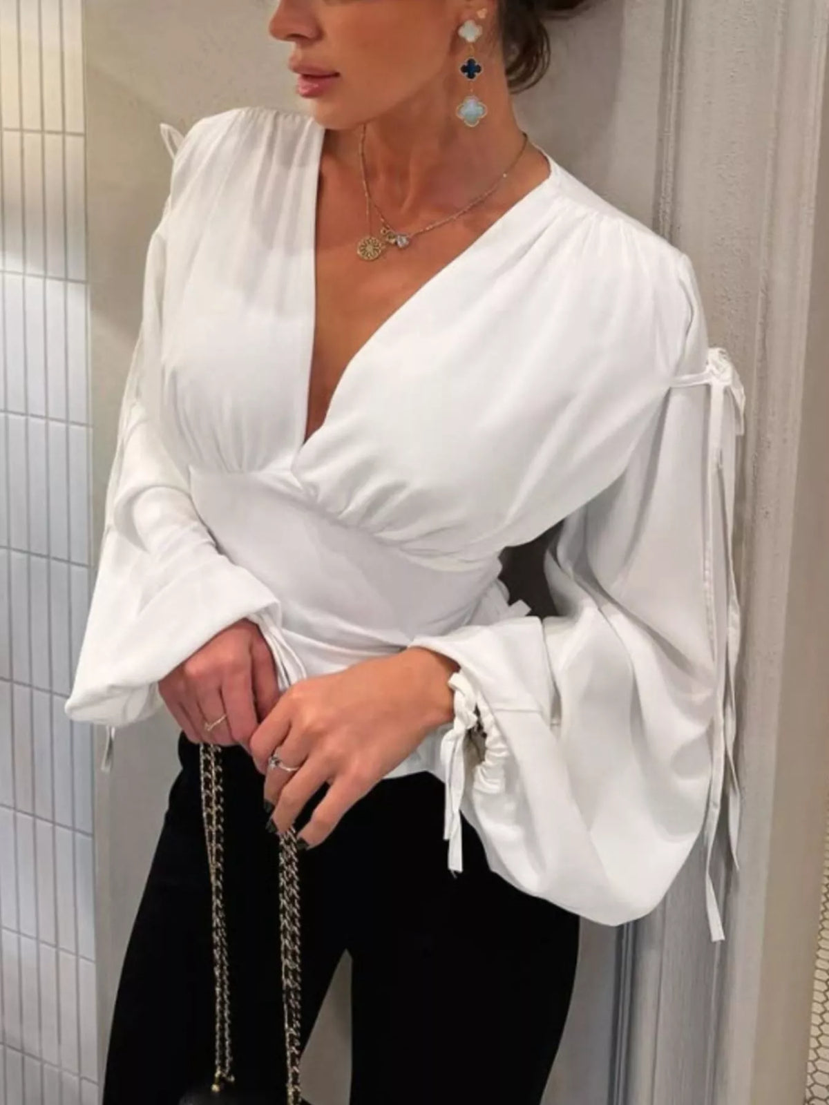 Asymmetrisk blus – bild 3