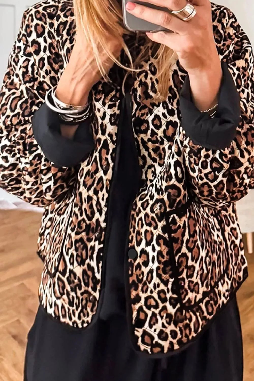 Leopardmönstrad jacka – bild 3