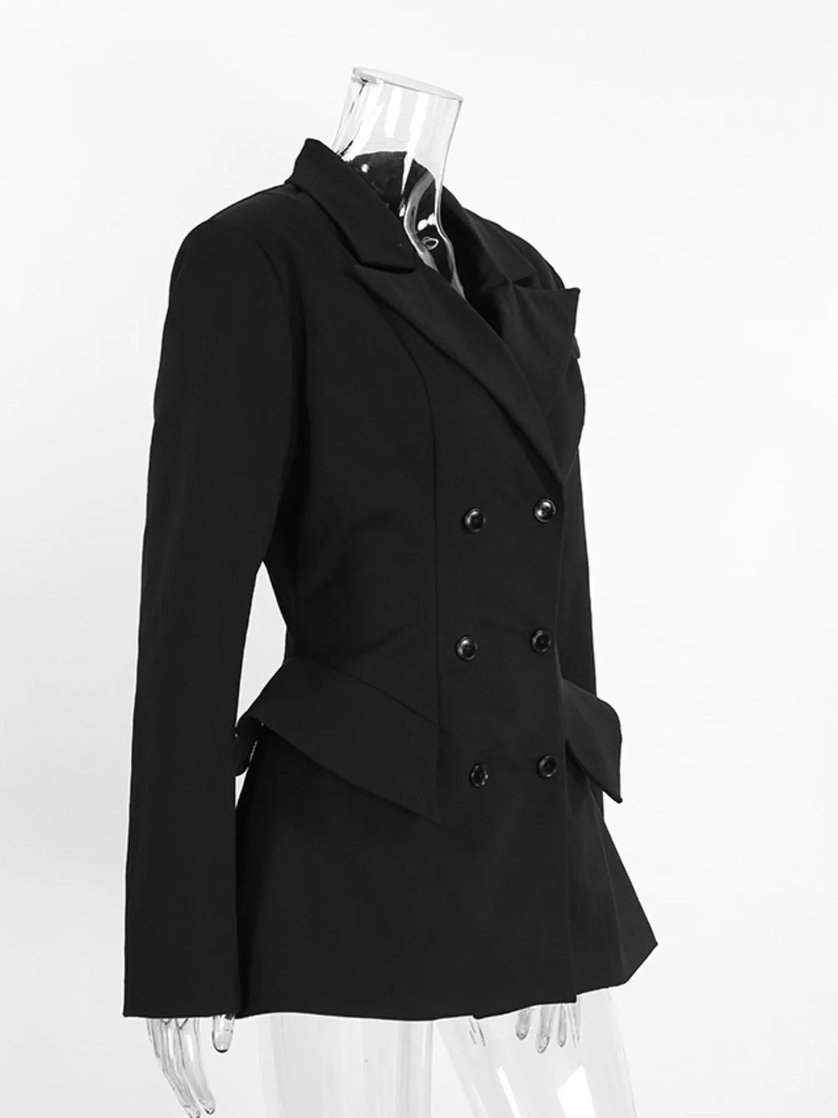 Dubbelknäppt blazer med lockfickor – bild 10