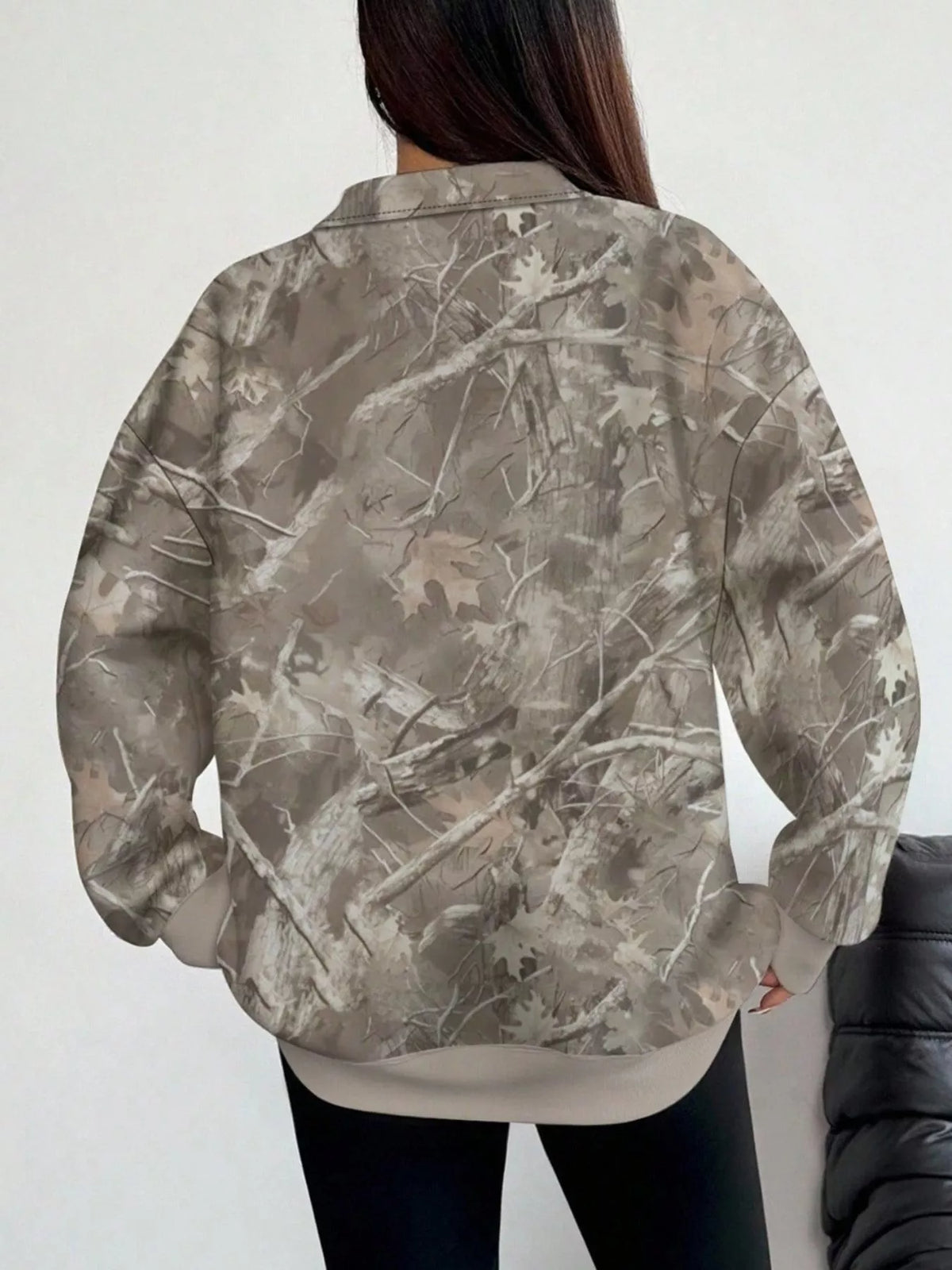 Ribbad sweatshirt med muddar – bild 5