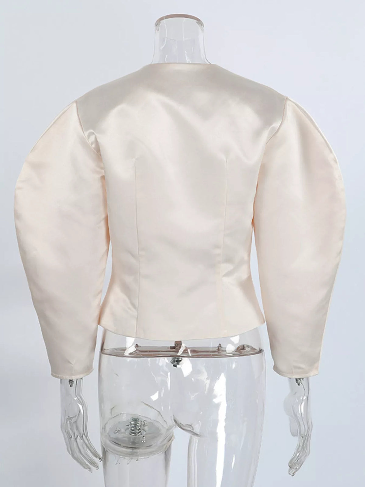 Blus i satin med omlott – bild 7